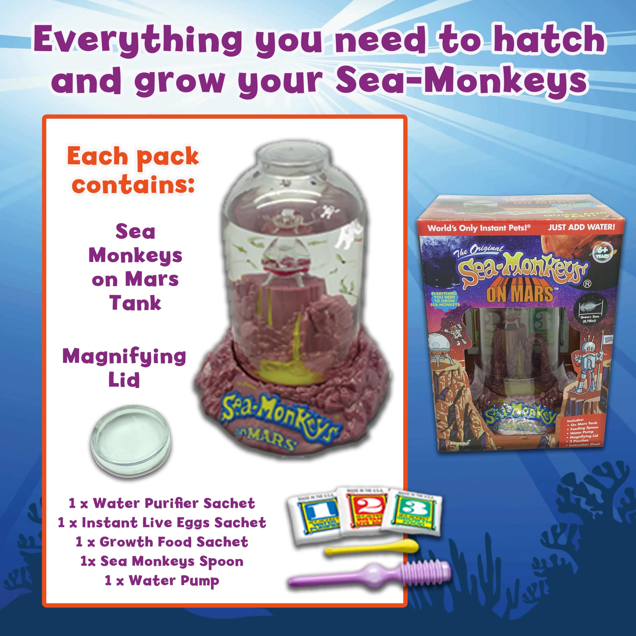 Sea Monkeys On Mars - Grow Your Own Sci-Fi Pets Science Kit for Kids 6+ 10