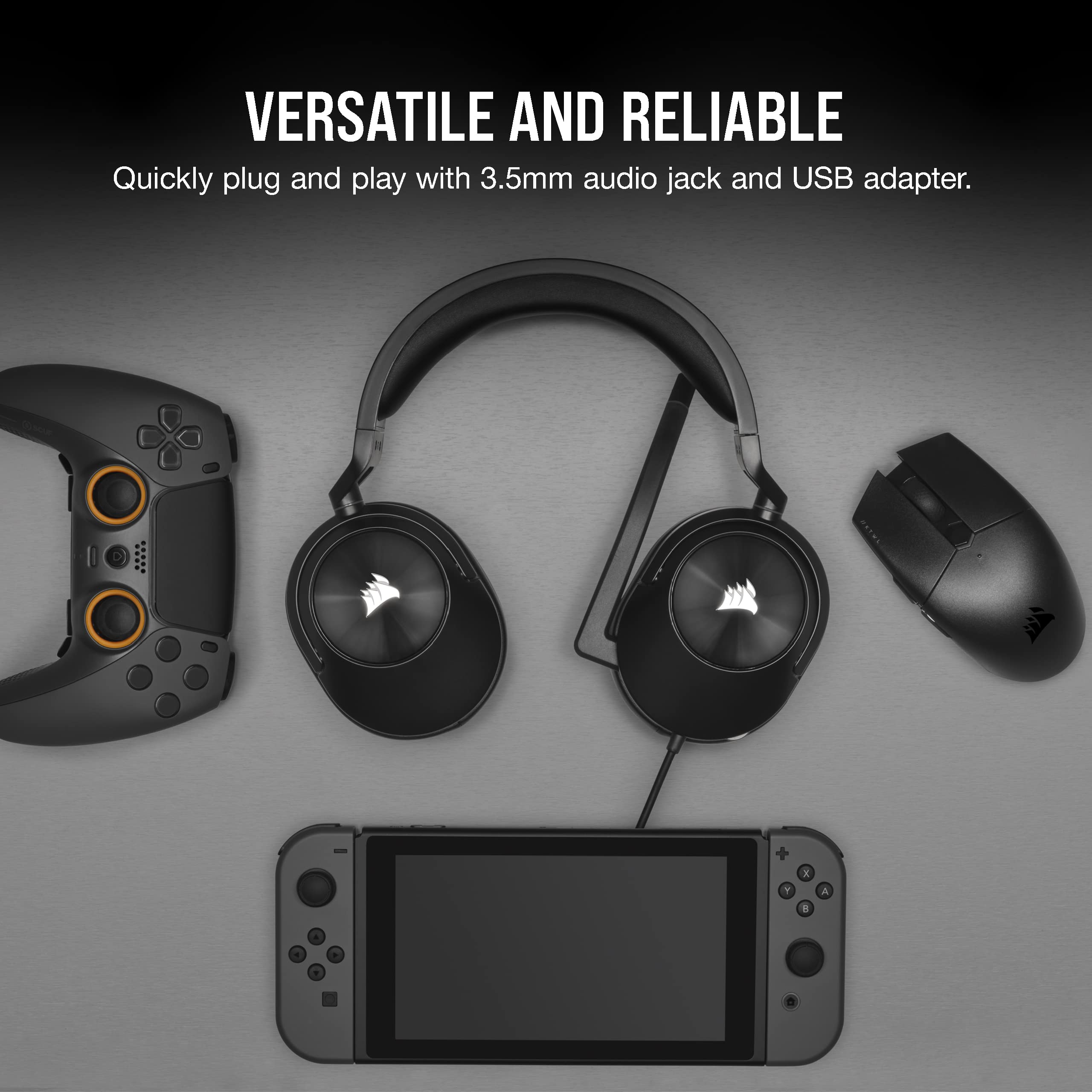 Corsair HS55 SURROUND Gaming Headset - Dolby 7.1 Surround Sound | Lightweight | Multi-Platform 6
