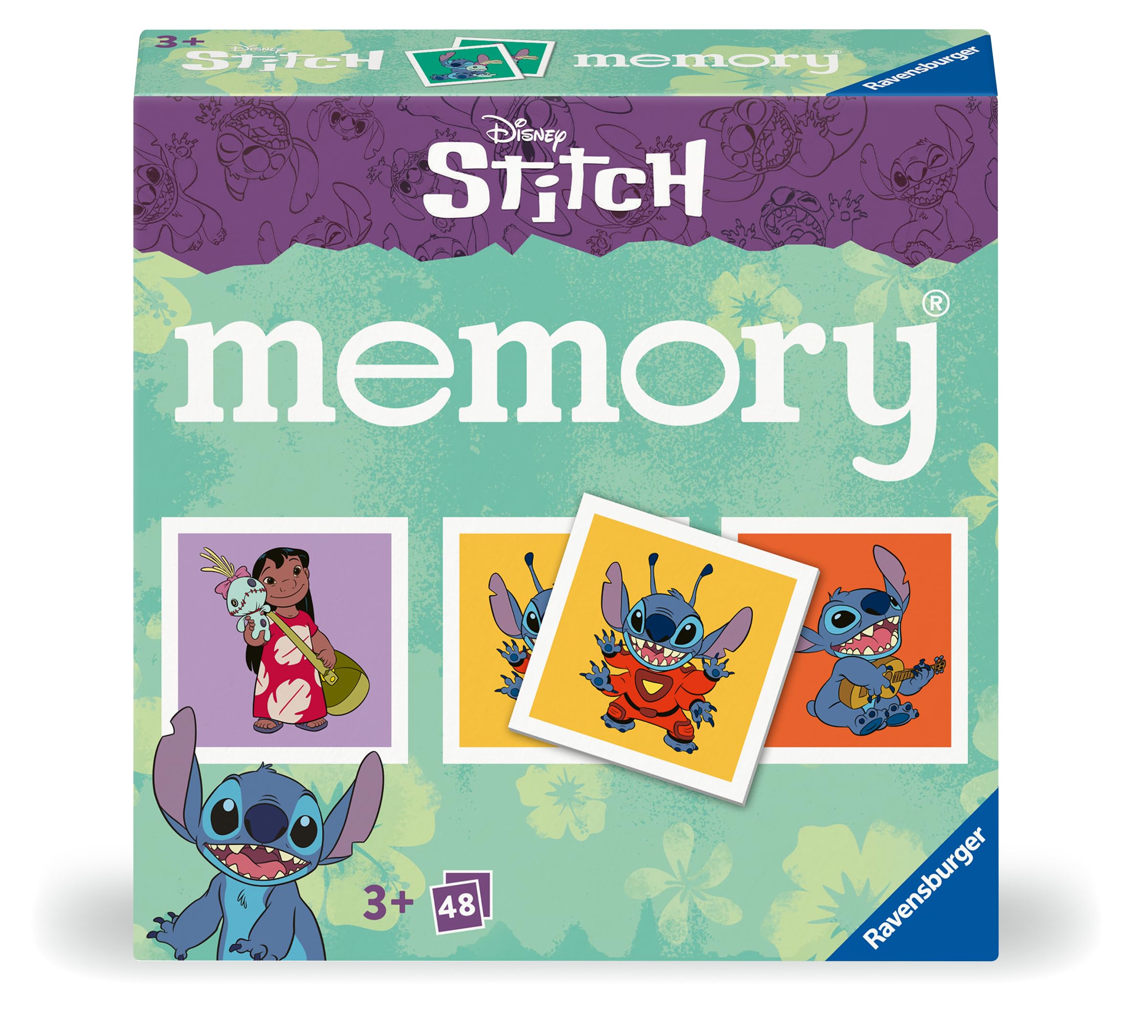 Ravensburger Disney Stitch Mini Memory Game - Card Matching Pair Game for Kids 5