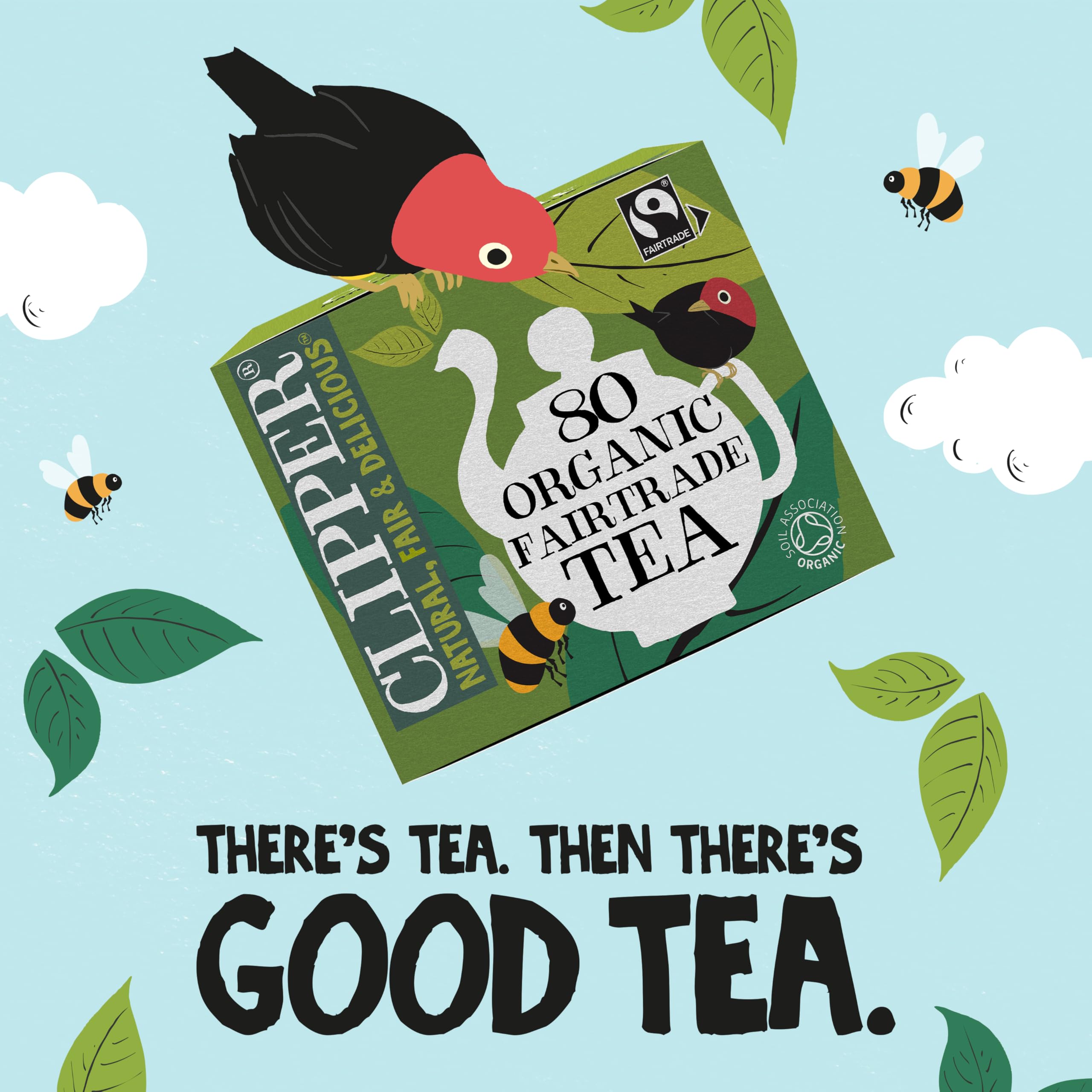 Clipper Organic Everyday Fairtrade Teabags | 80 Black Tea Bags | Unbleached, Biodegradable 16