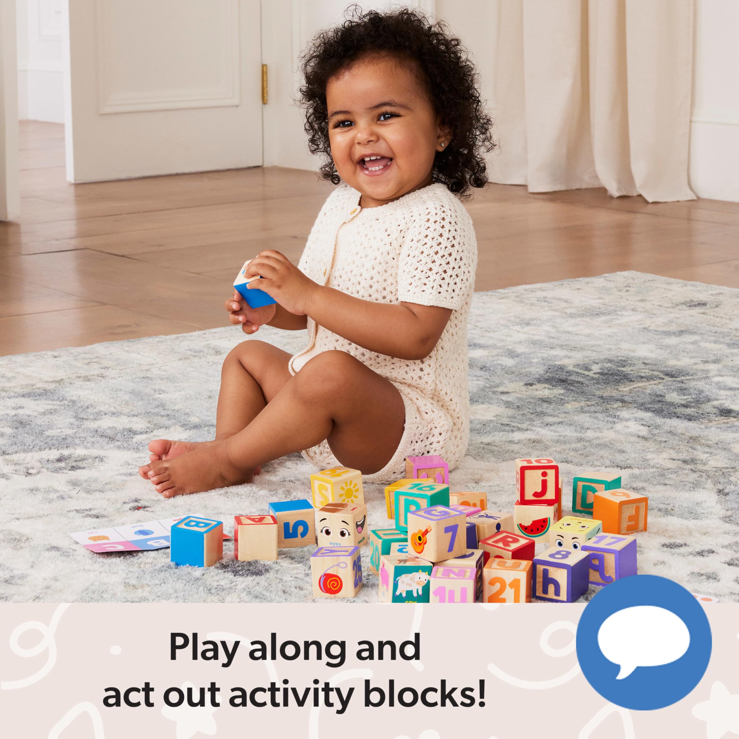Melissa & Doug Ms. Rachel Wooden Learning Blocks Set for Ages 18 Months+ | 30 Blocks & 14 Cards 7