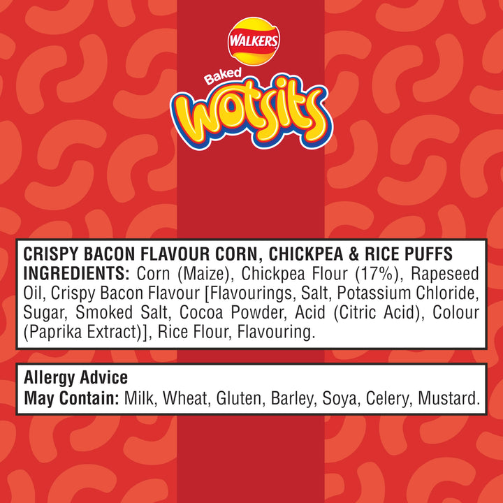 Walkers Wotsits Crispy Bacon Flavour Crisps Multipack (6 Pack)