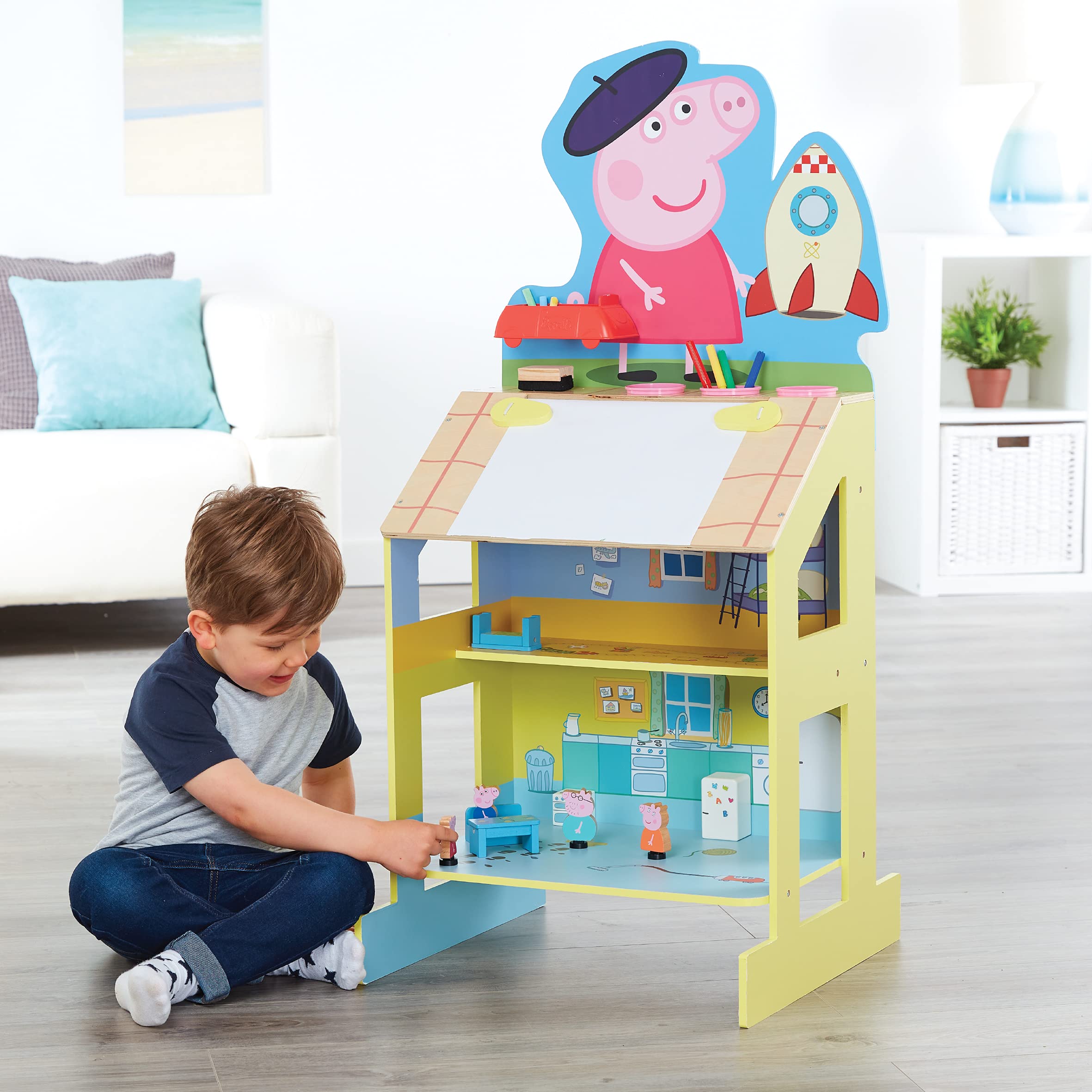 Peppa Pig Play and Draw Wooden Easel | FSC Certified Wood | 107cm Tall 8