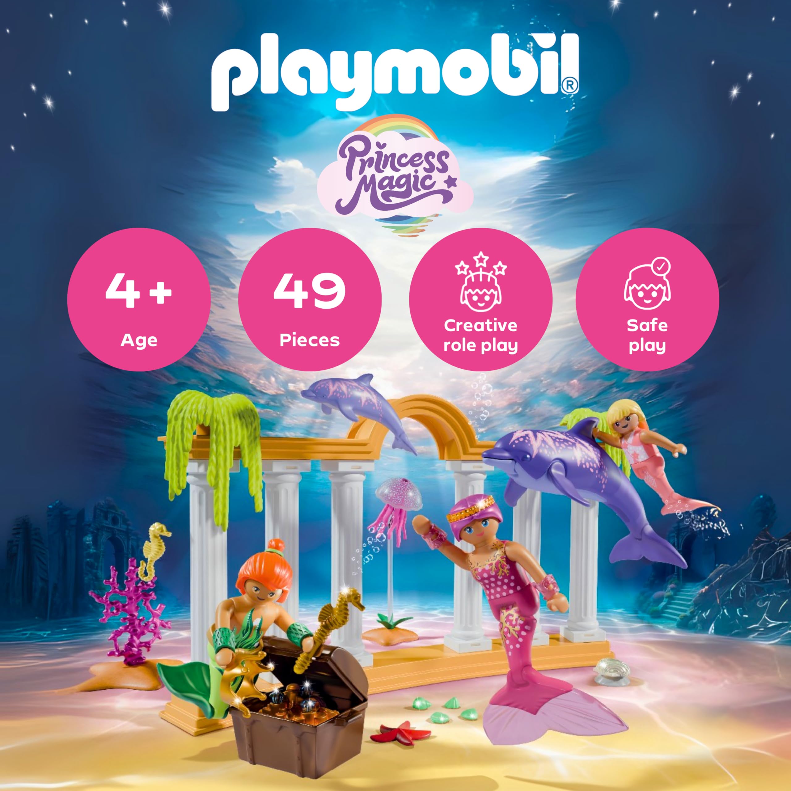 Playmobil Mermaid Treasure with Dolphins Promo Pack | Ages 4+ | Model 71861 2
