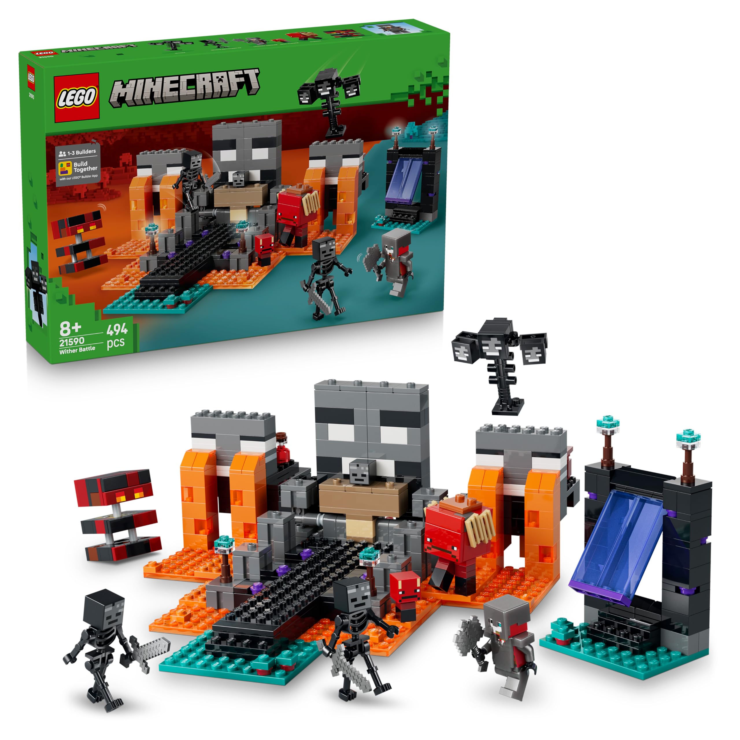 LEGO Minecraft Wither Battle Set 21590 - Interactive Nether Portal & Shrine Building Toy for Ages 8+ 1