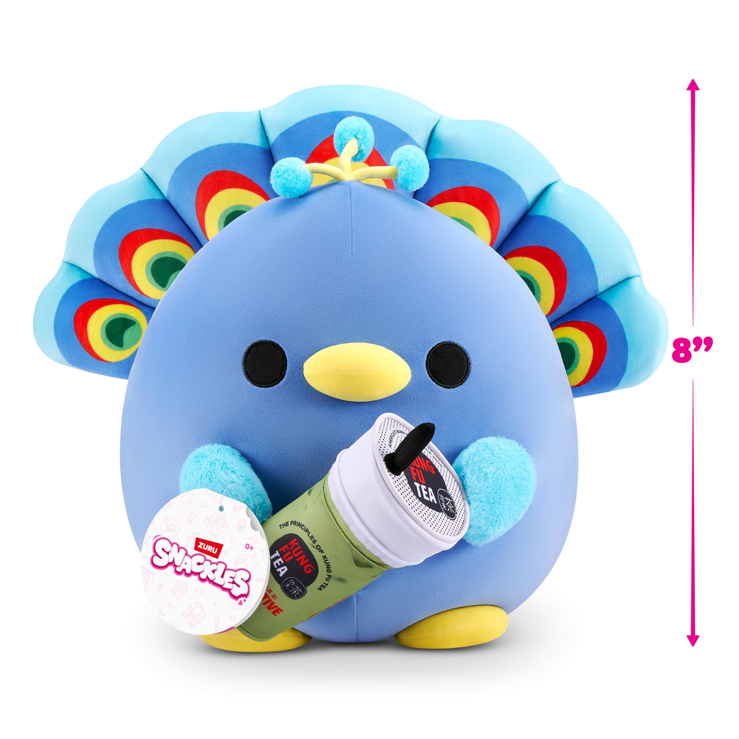 Snackles Levi 8-inch Stuffed Animal Plush with Snack | Polyester | ZURU 2