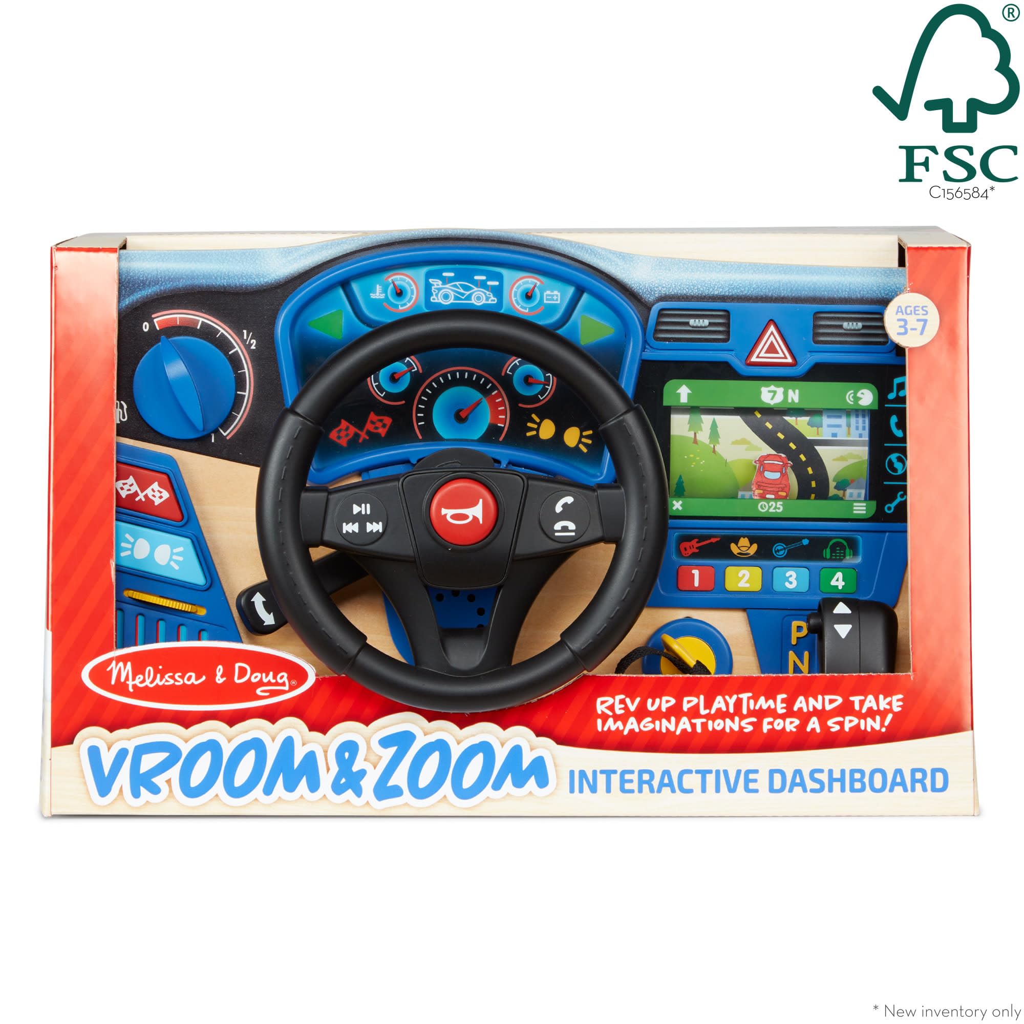 Spin Master Wooden Dashboard Toy with Lights & Sound Effects | Ages 3-7 | Multicolor 3