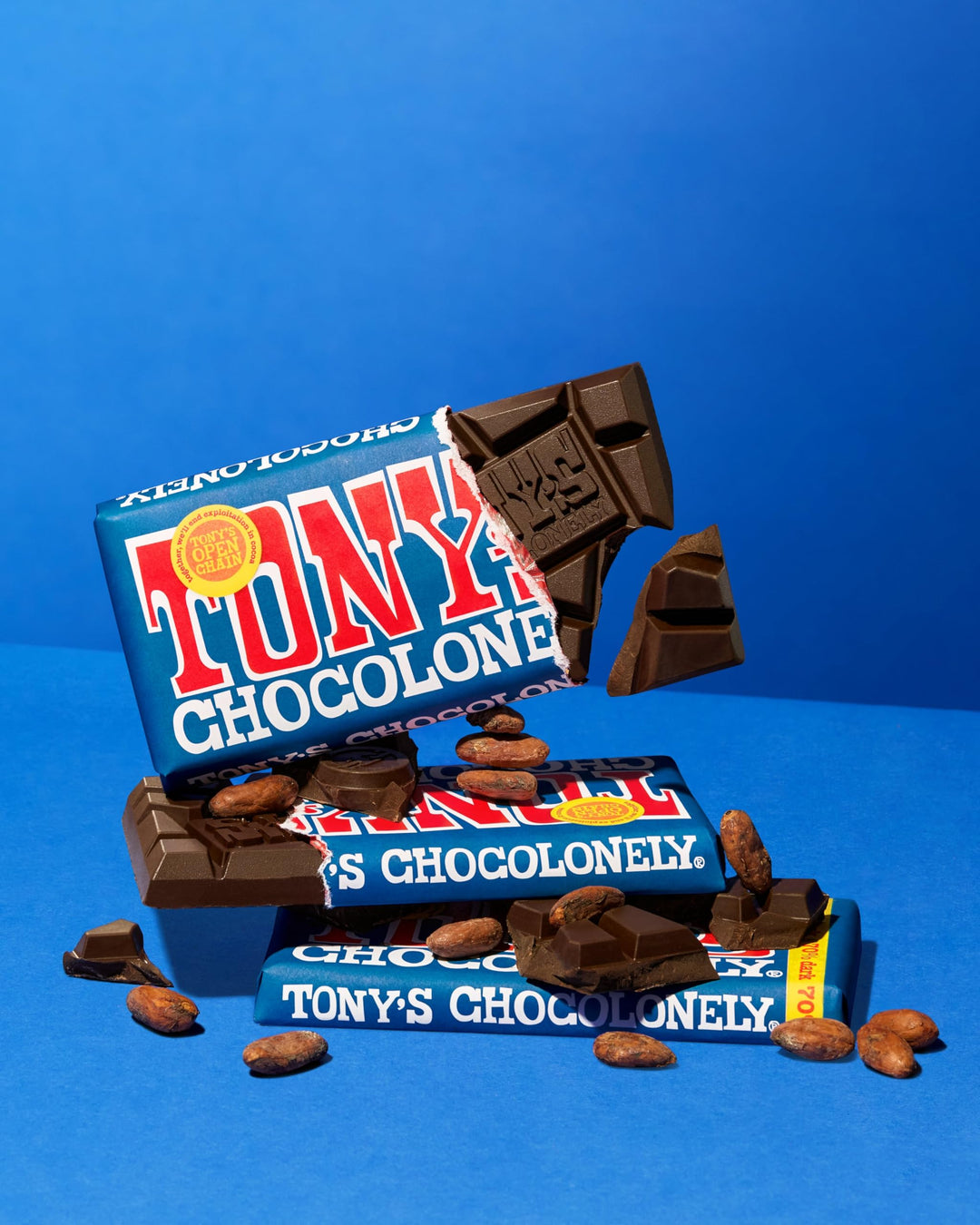 Tony's Chocolonely Dark Chocolate Bar 70% Belgian Fairtrade - 180g, Vegan, Gift