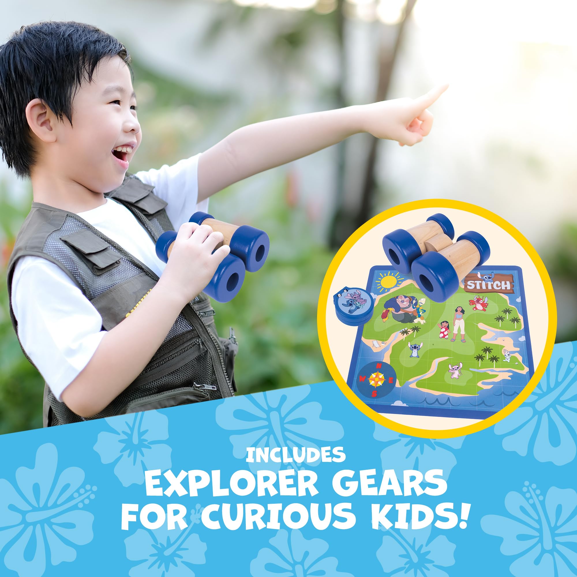 Lilo and Stitch Adventure Bag Playset - Target Game with Toy Blaster & Binoculars | Kids 4+ 3