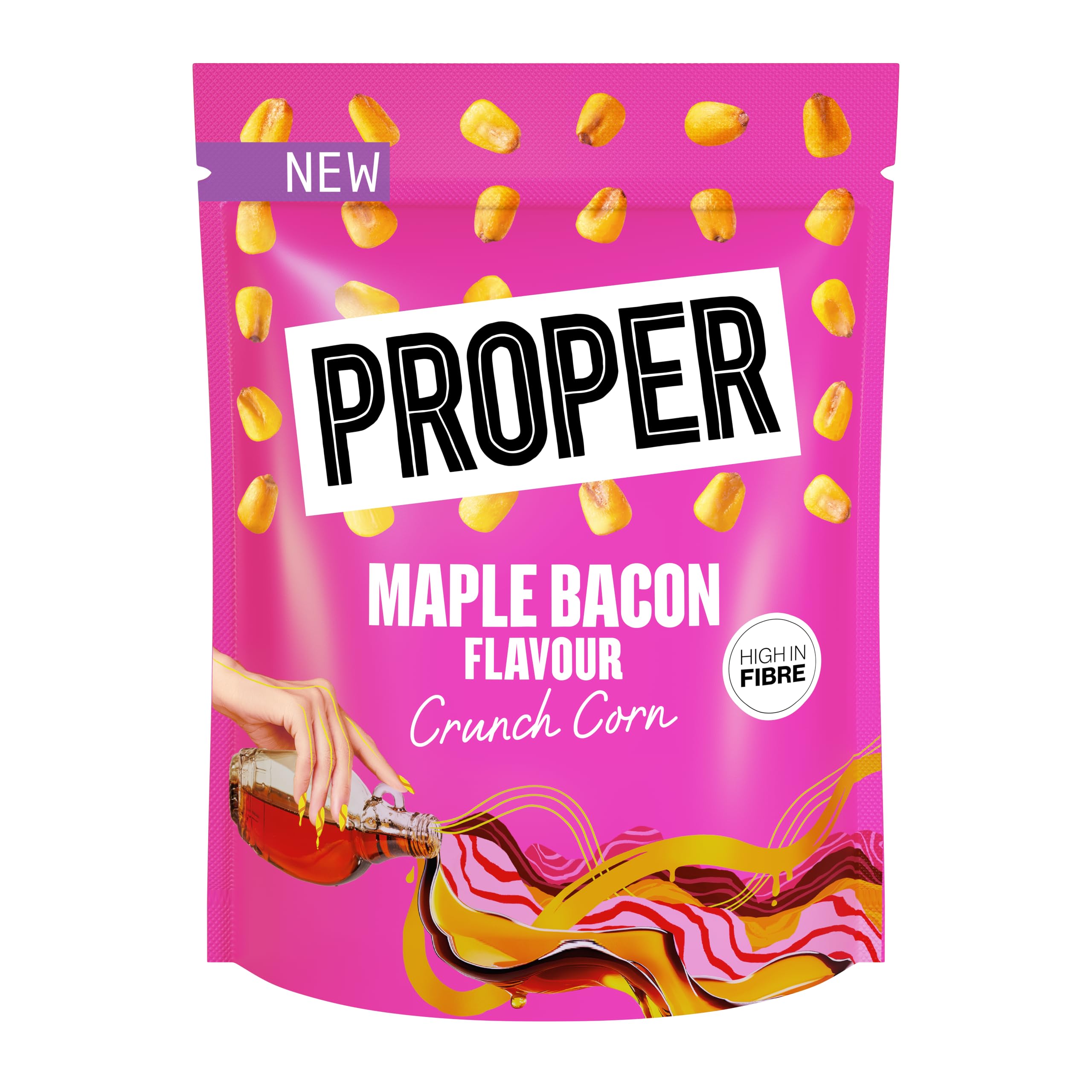 PROPER Maple Bacon Crunch Corn Snacks - Plant-Based, Gluten-Free | 125g 1