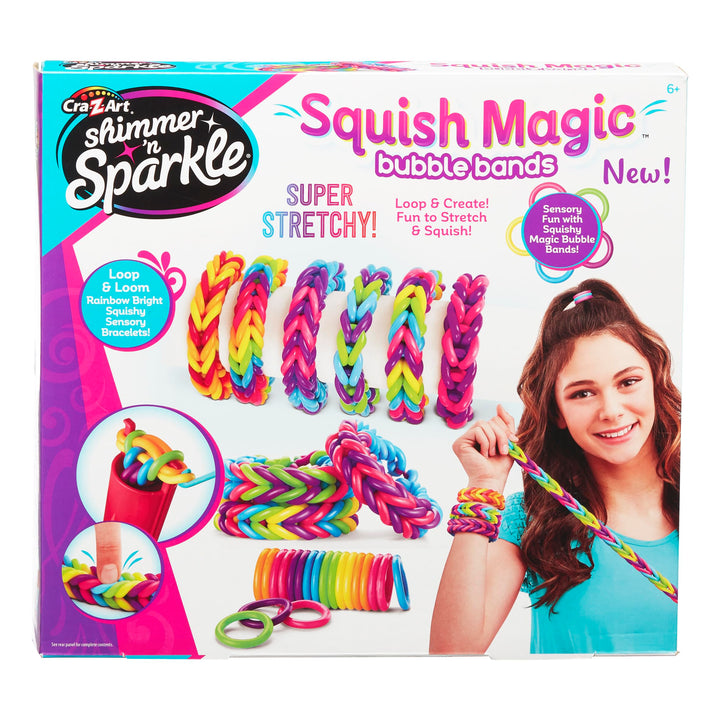 Shimmer and Sparkle Squish Magic Bubble Loom Making Kit - Rainbow Bright Sensory Craft for Kids