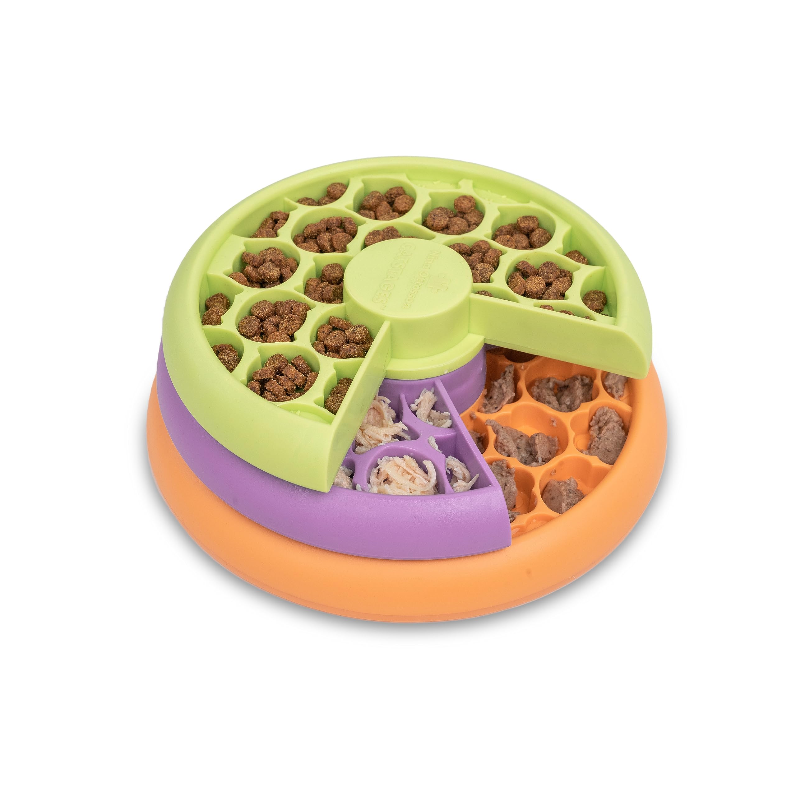 Catstages Nina Ottosson Slow Feeder Cat Bowl - Intermediate Puzzle Feeder | 80 Compartments | Plastic 1
