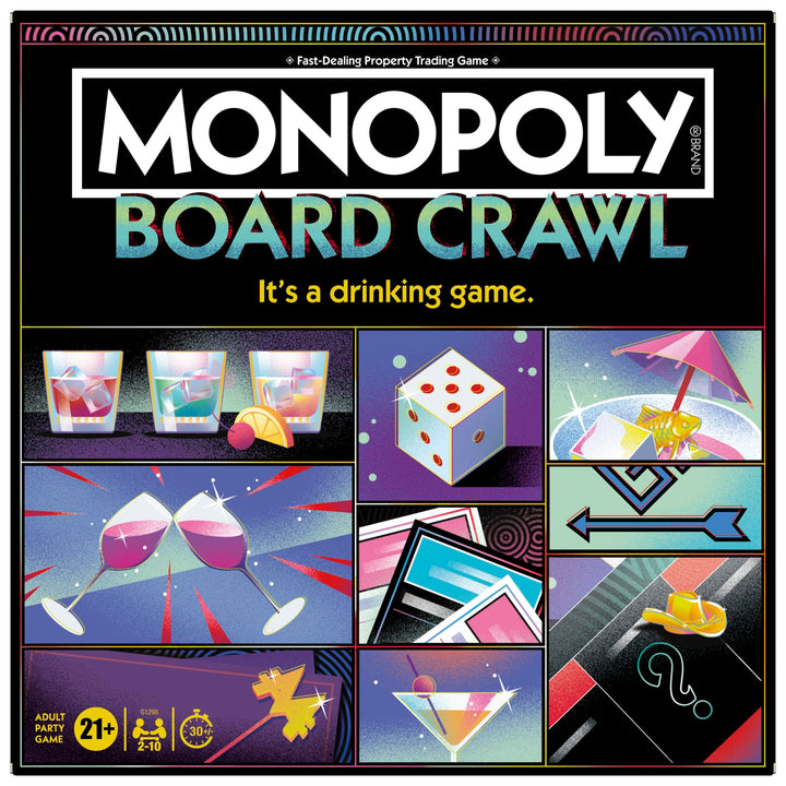 Hasbro Gaming Monopoly Board Crawl Drinking Game