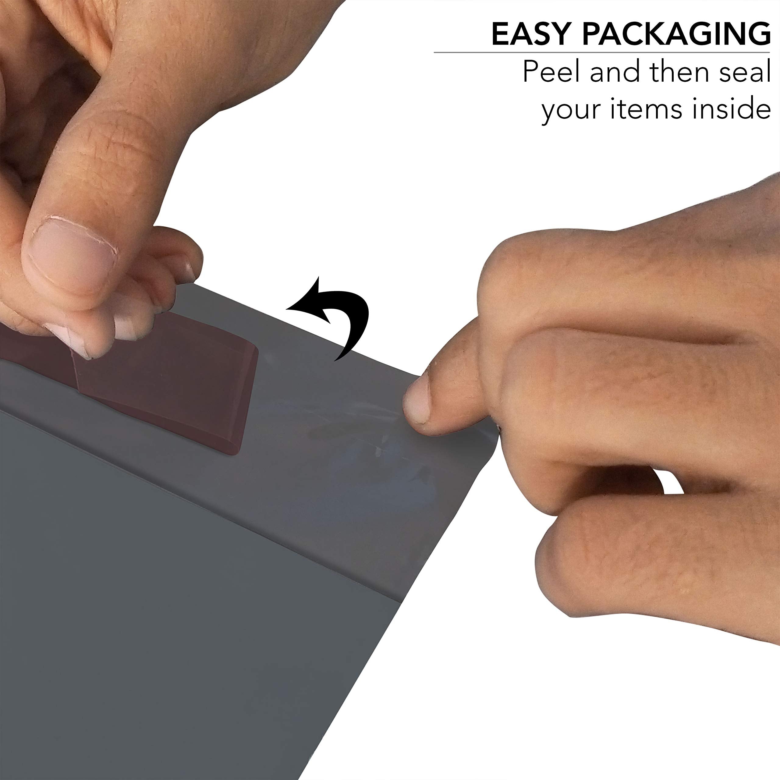 iSOUL Mixed Mailing Poly Postal Self Seal Bags - 100 Count, 4 Sizes (6x9 to 12x16) | Opaque Plastic 2
