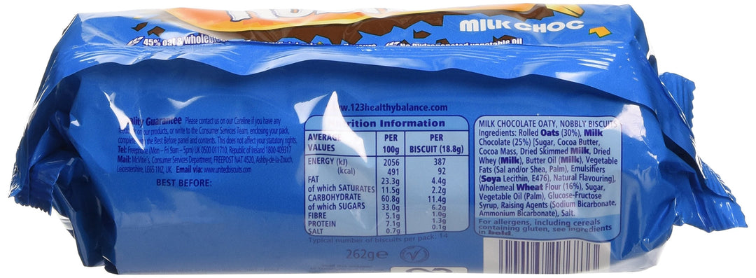 McVitie's Hobnobs Milk Chocolate Biscuits 262 g