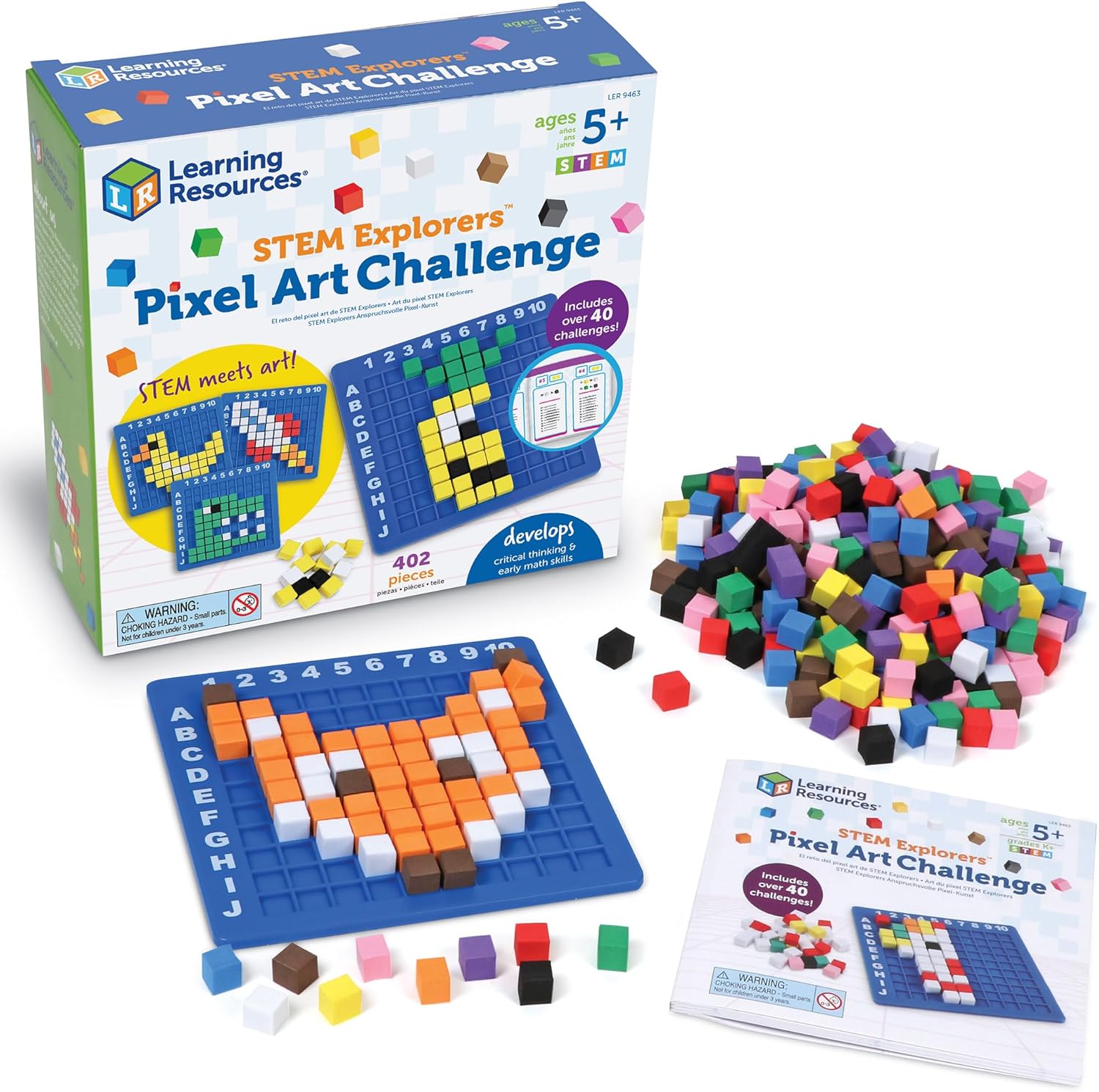 STEM Explorers Pixel Art Challenge - 400-Piece Educational Building Set for Ages 5+ 1