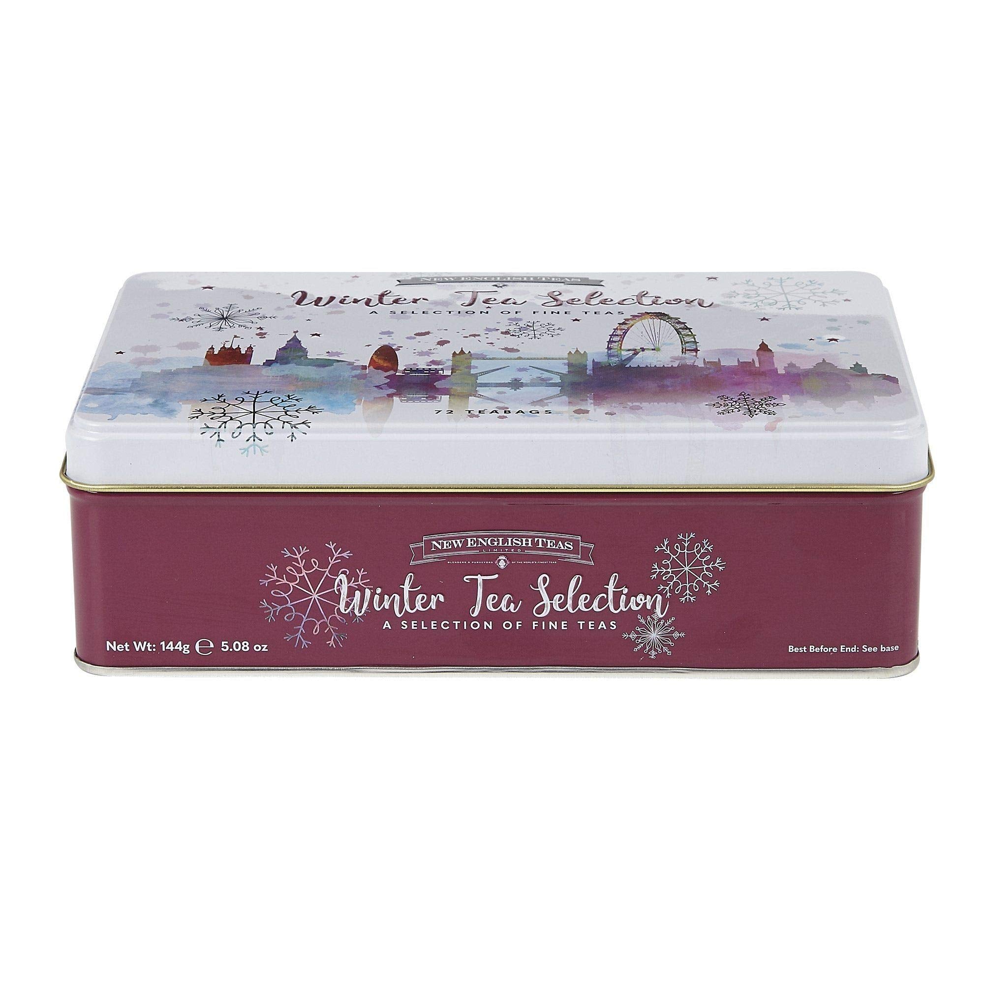 New English Teas - Winter Wonderland Christmas Tea Tin Gift with Assorted Teabags 2