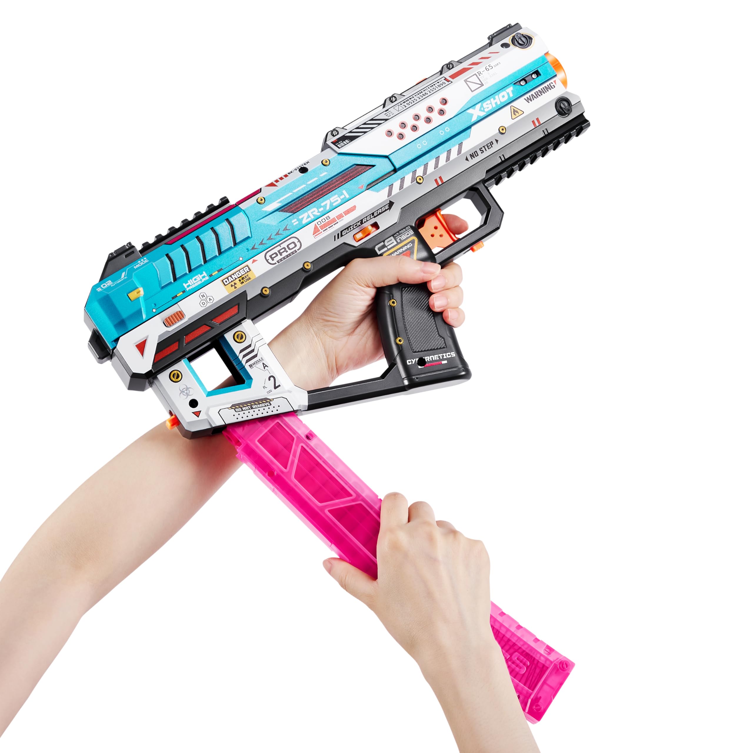 XSHOT SKINS Pro Series Fury-X Toy Gun Blaster | 43m Range | Slam Fire Action | Includes 40 Half Darts 6