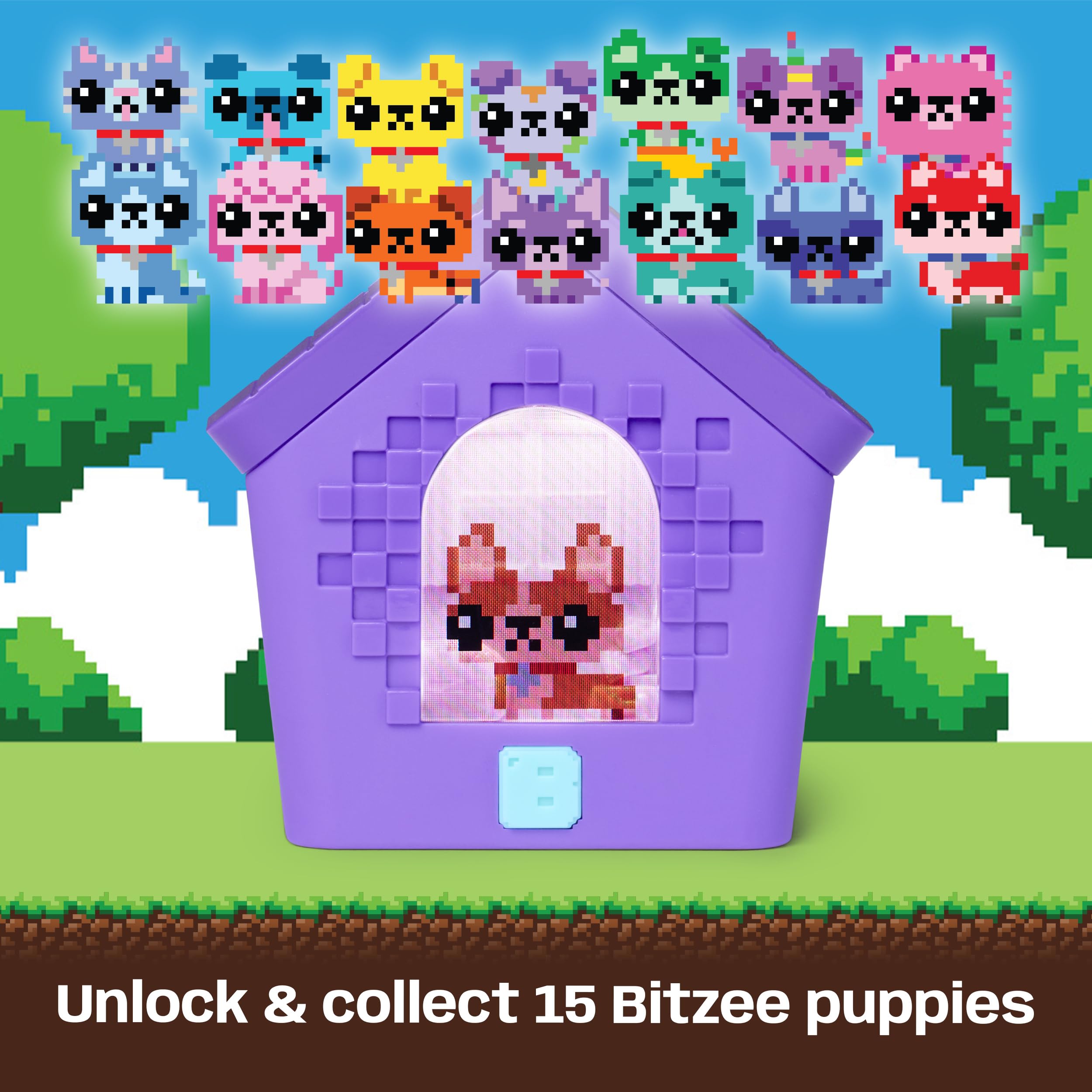 Bitzee Interactive Digital Pet Toy Doghouse with 15 Puppies and 3D Playroom 7