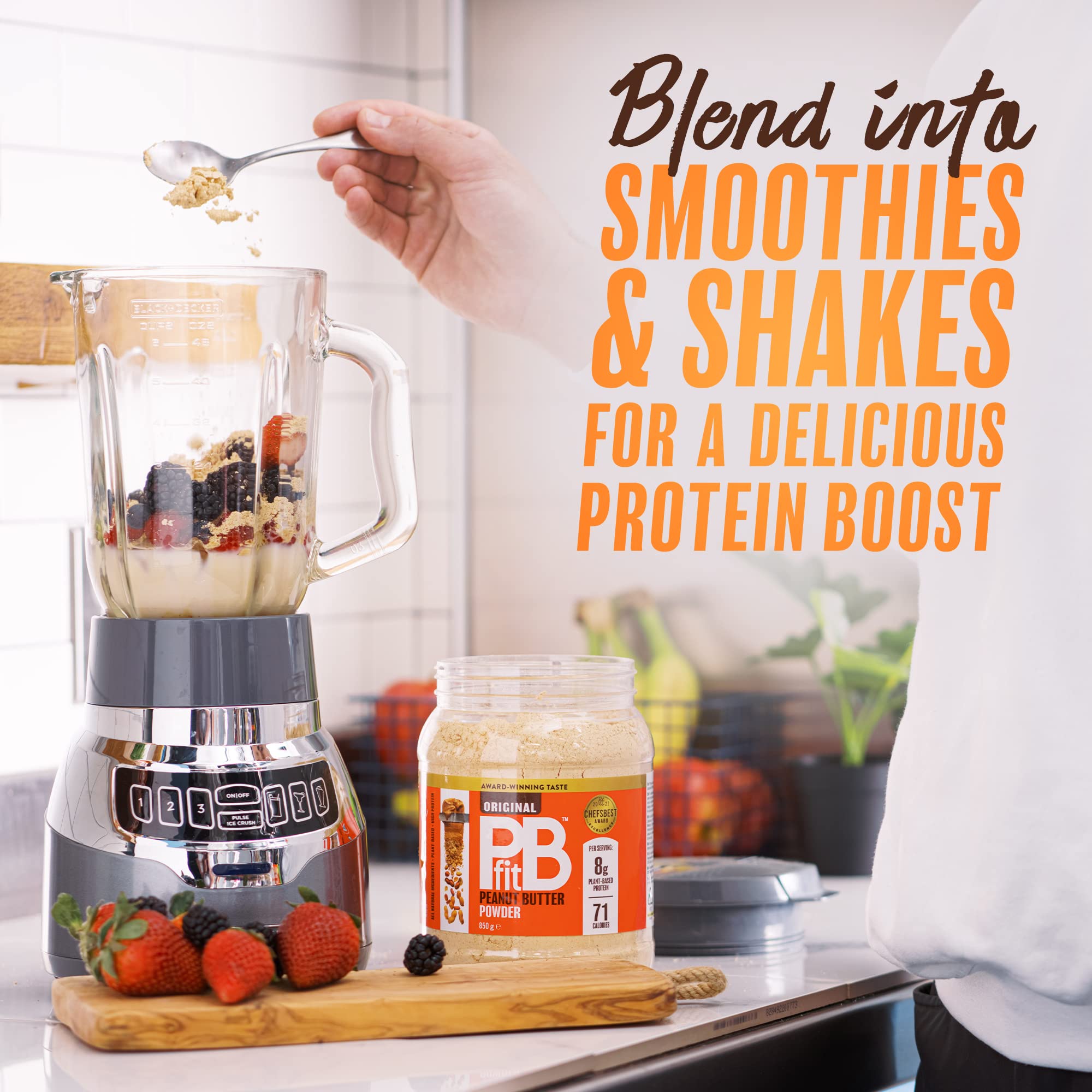 PBfit Peanut Butter Powder - 87% Less Fat, High Protein, Gluten Free | 850g 4