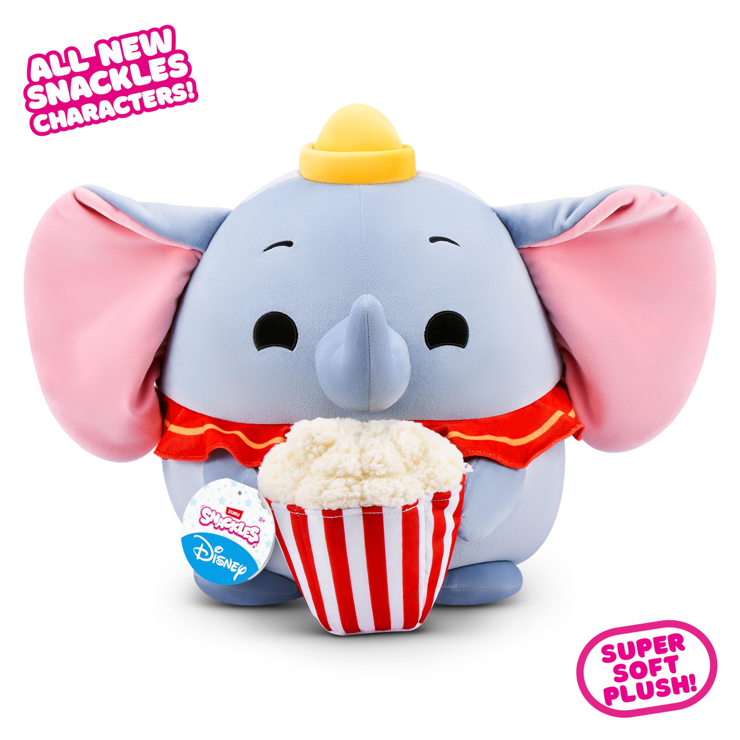 Snackles Disney Dumbo 14-inch Plush with Snack Accessory - Super-Soft Huggable Stuffed Animal 9