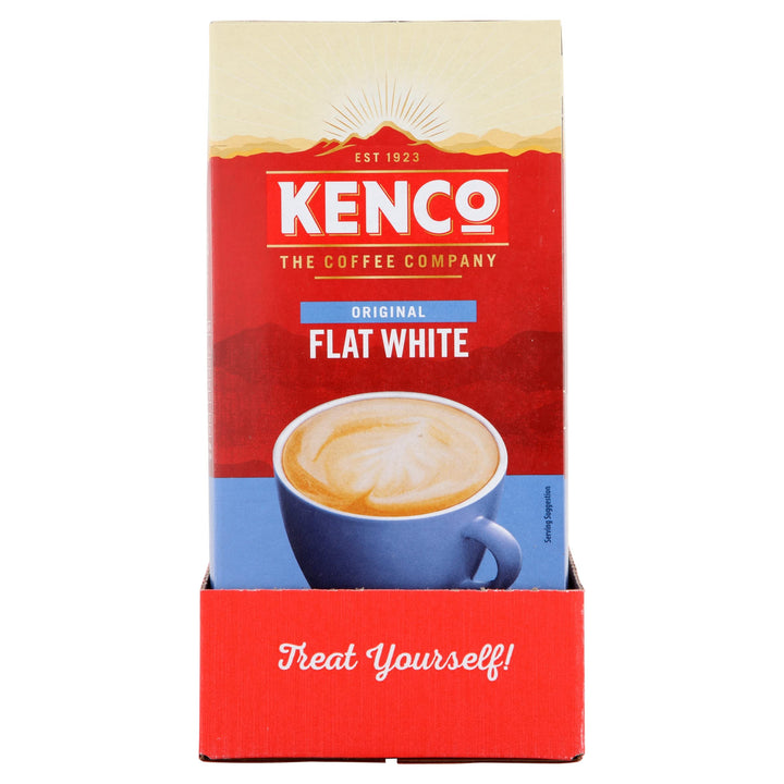 Kenco - Flat White Instant Coffee Sachets (Pack of 5, 40 Sachets, 592g)