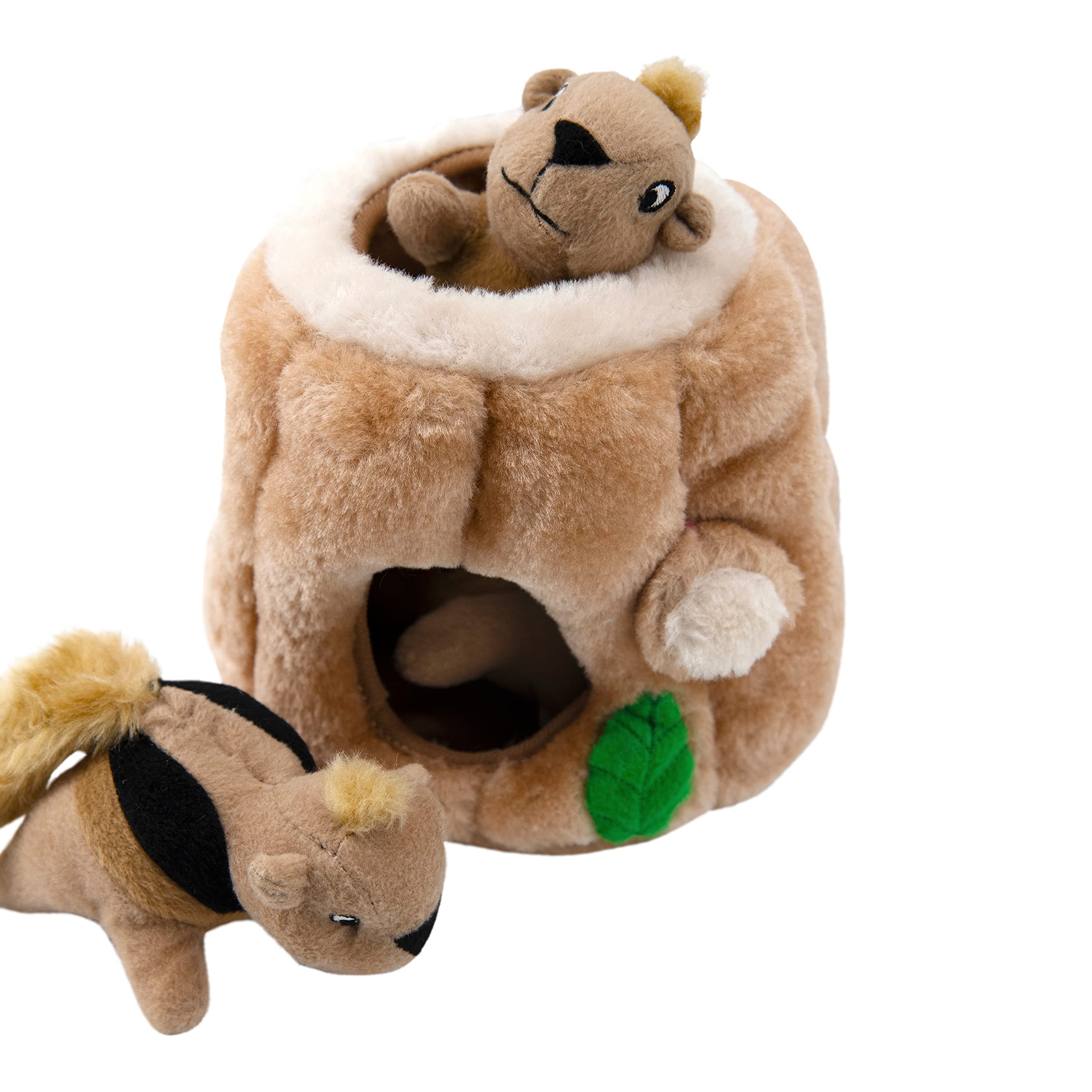 Outward Hound Squirrel Hide & Seek Plush Dog Toy - Medium Size | Includes 6 Squeakers 7