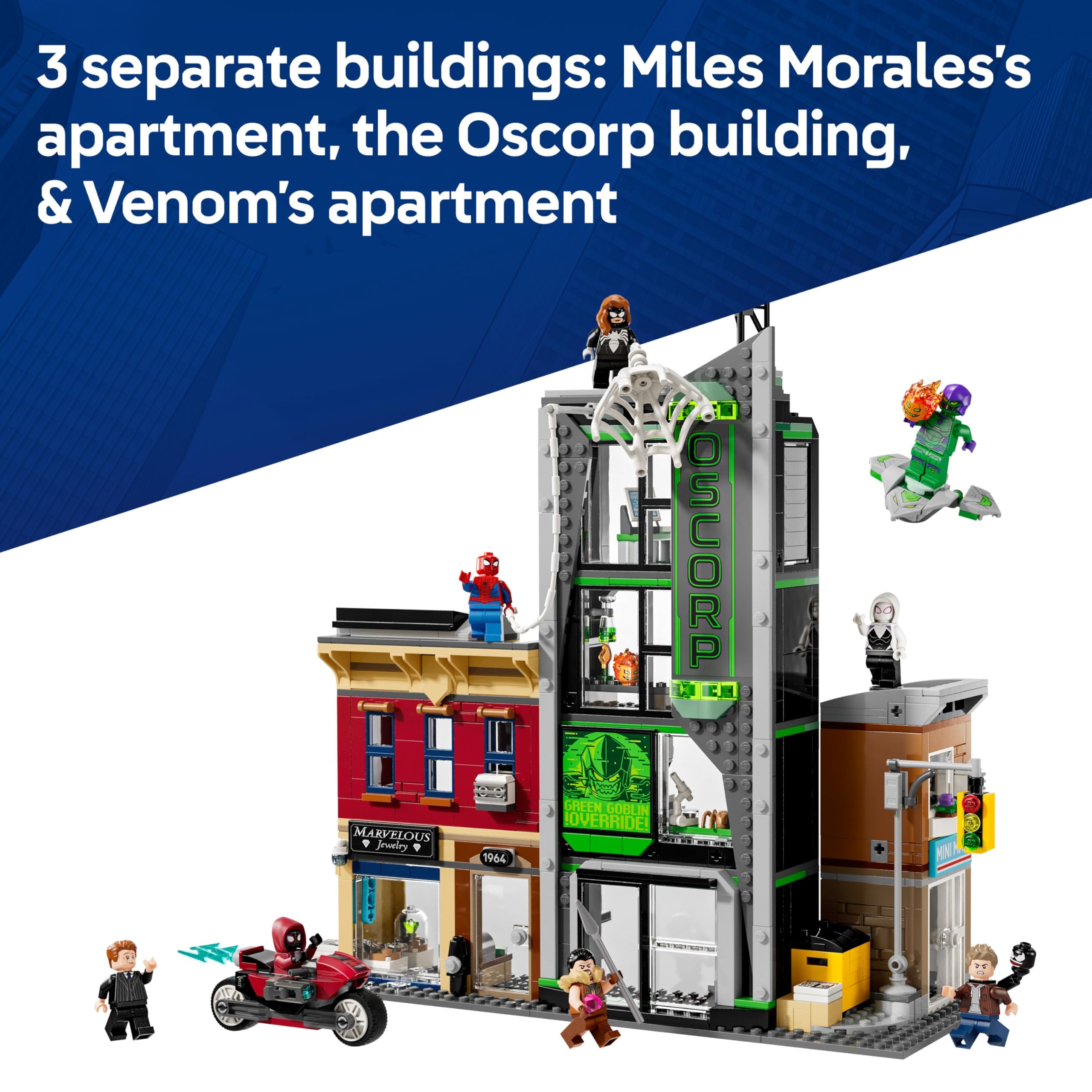 LEGO Marvel Spider-Man vs. Oscorp Building Set 76324 | 8 Minifigures | Ages 10+ 3