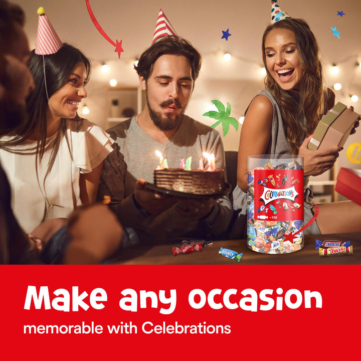 Celebrations Milk Chocolate Gift Box of Mini Chocolates & Biscuit Bars Tube