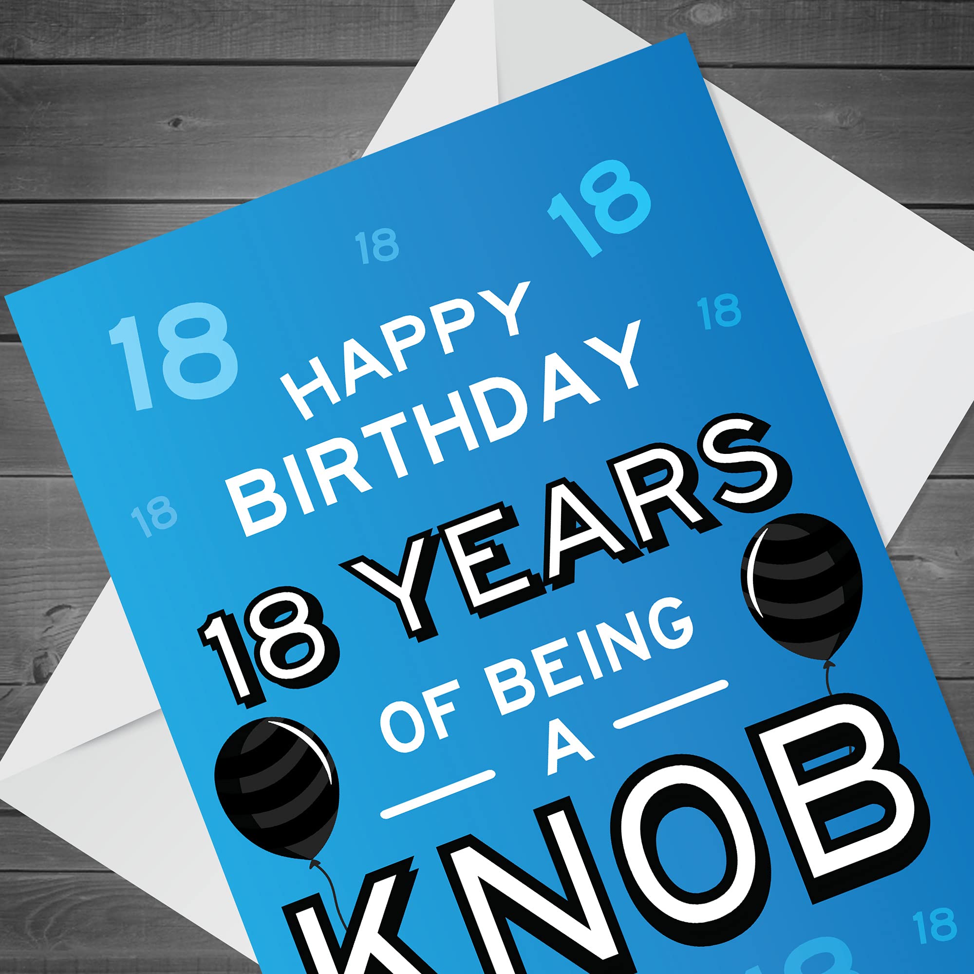 RED OCEAN Funny Rude 18th Birthday Card for Him | A6 Handmade in England | Includes Envelope 5