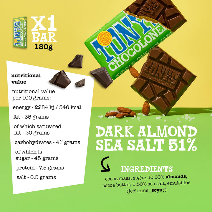 Tony's Chocolonely - Rainbowpack Classic Chocolate Variety Pack (6 x 180g)