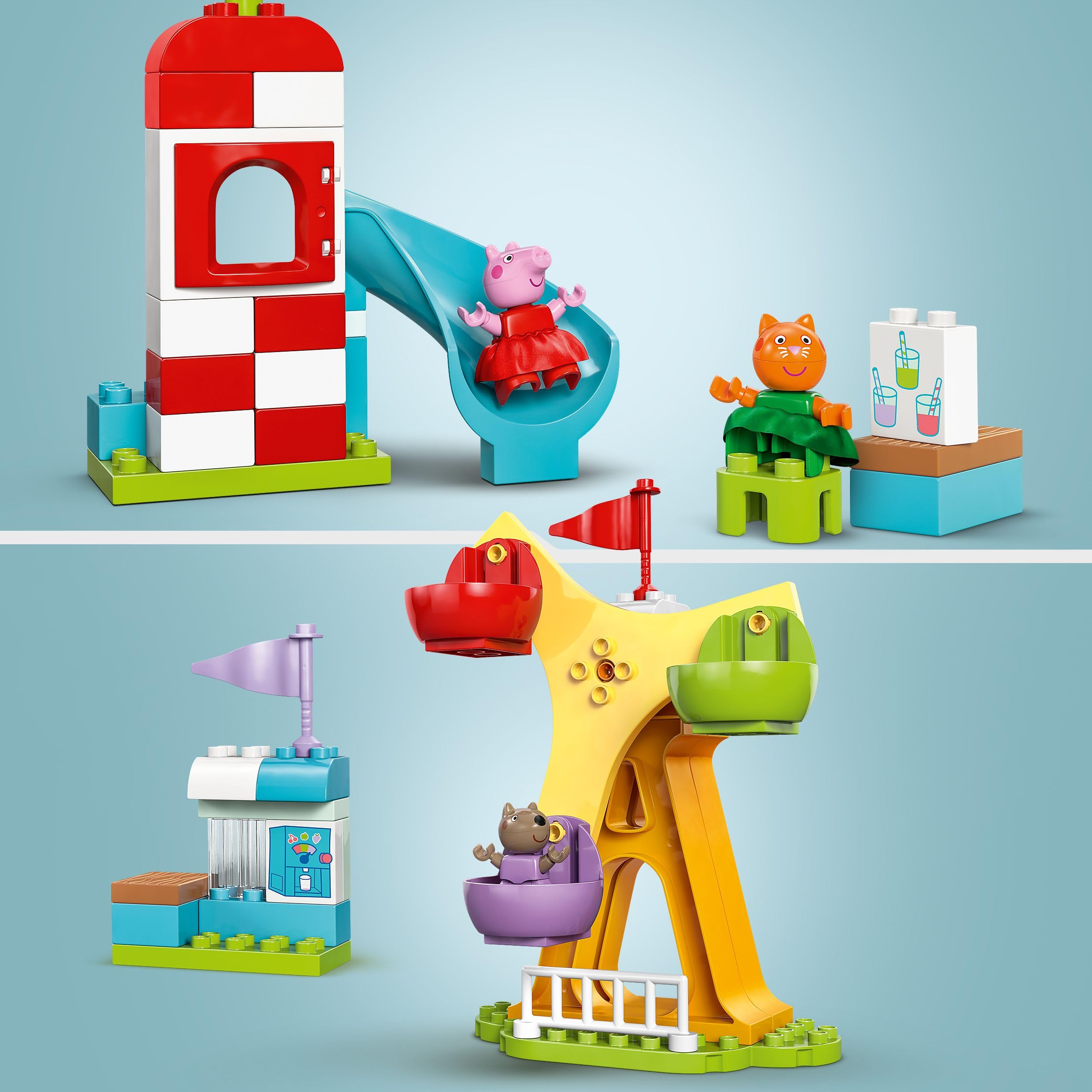 LEGO DUPLO Peppa Pig Funfair - Building Set for Toddlers 2+ 5