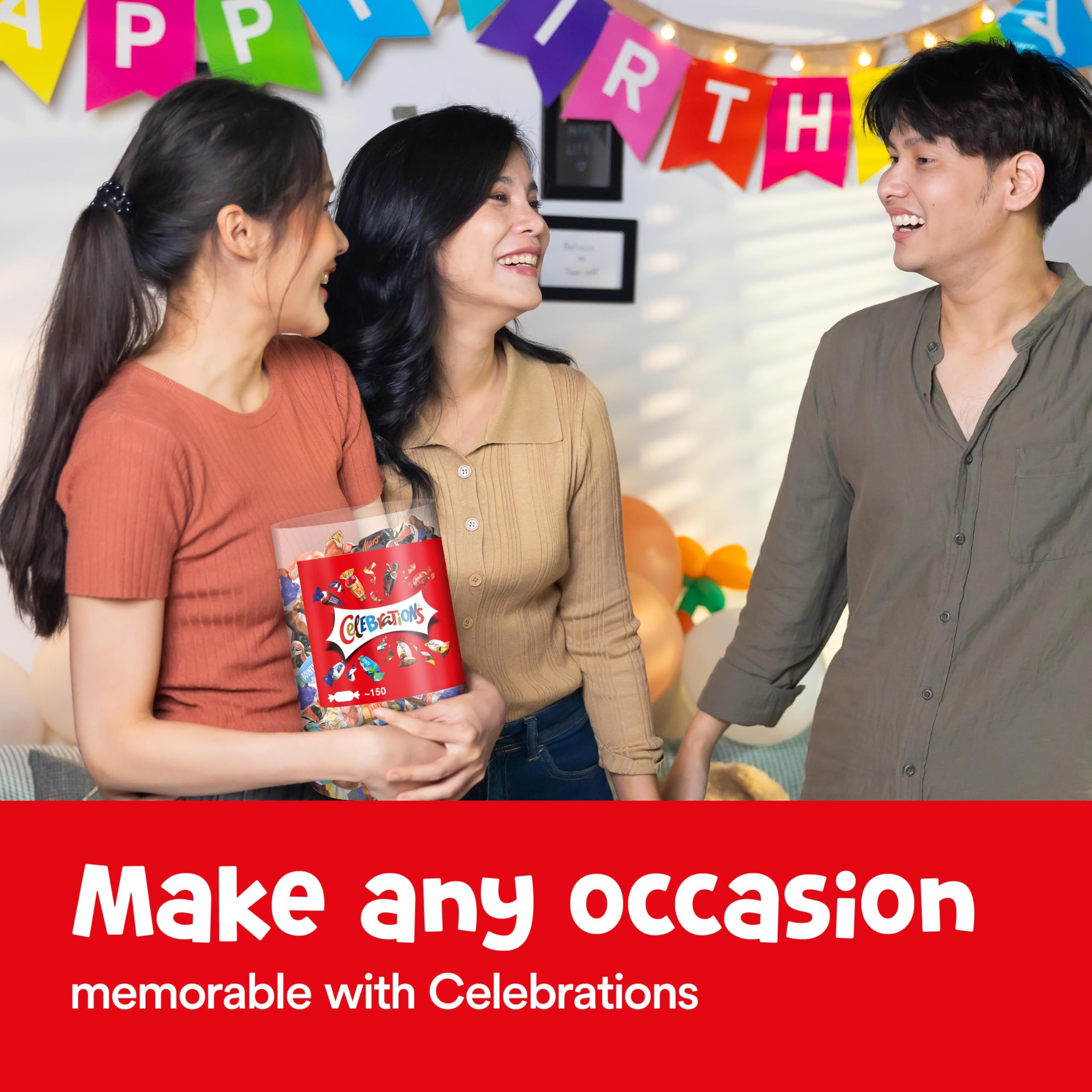 Celebrations Milk Chocolate Gift Box of Mini Chocolates & Biscuit Bars Tube 6