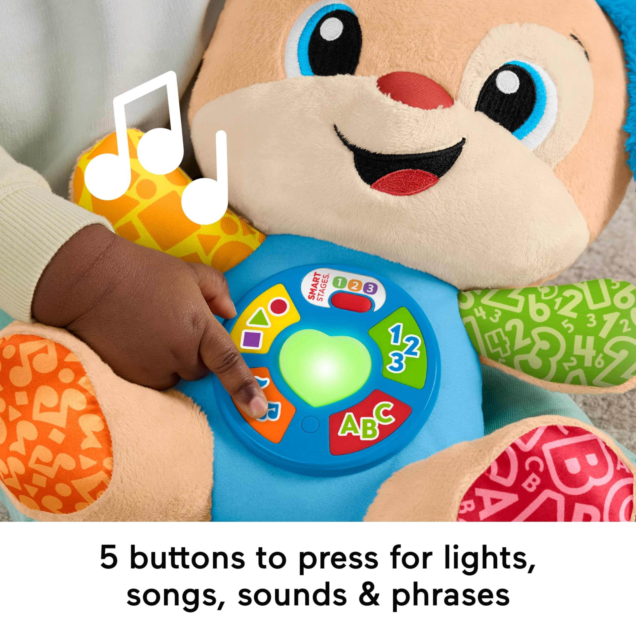 Fisher-Price Laugh & Learn Smart Stages Puppy - Musical Plush Learning Toy for Babies 6M+ 9