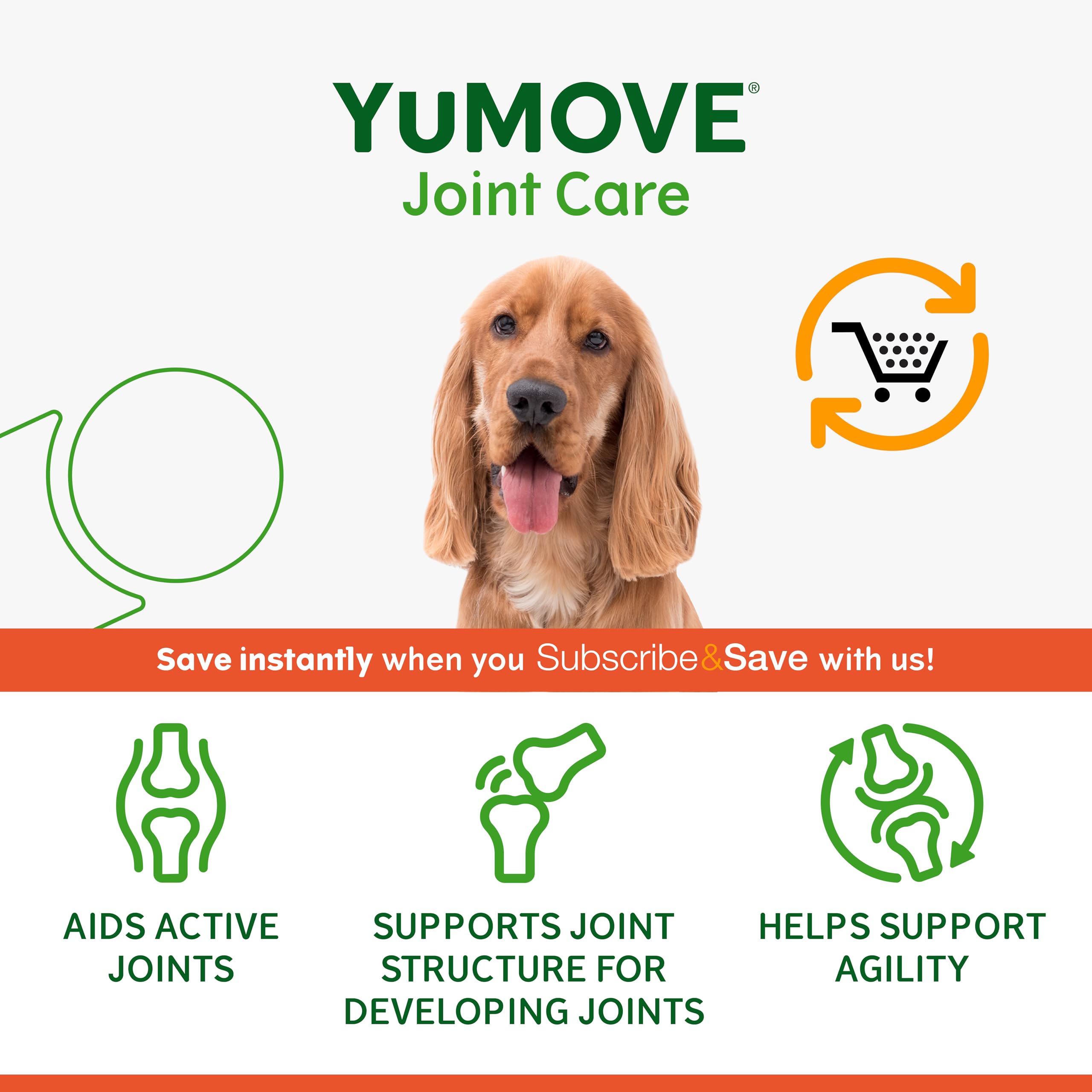 YuMOVE ONE-A-DAY Joint Supplement for Small Dogs - 30 Count, Triple Action Support 4