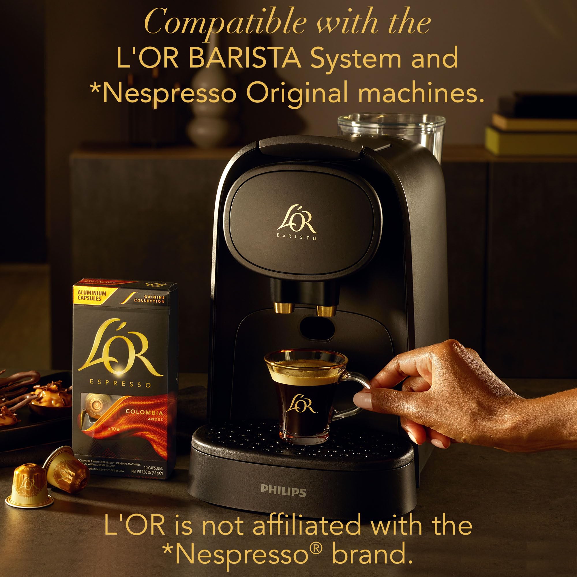 L'OR Espresso Chocolate Flavour Coffee Pods X10 (Pack of 10, 100 Aluminum Capsules) 6
