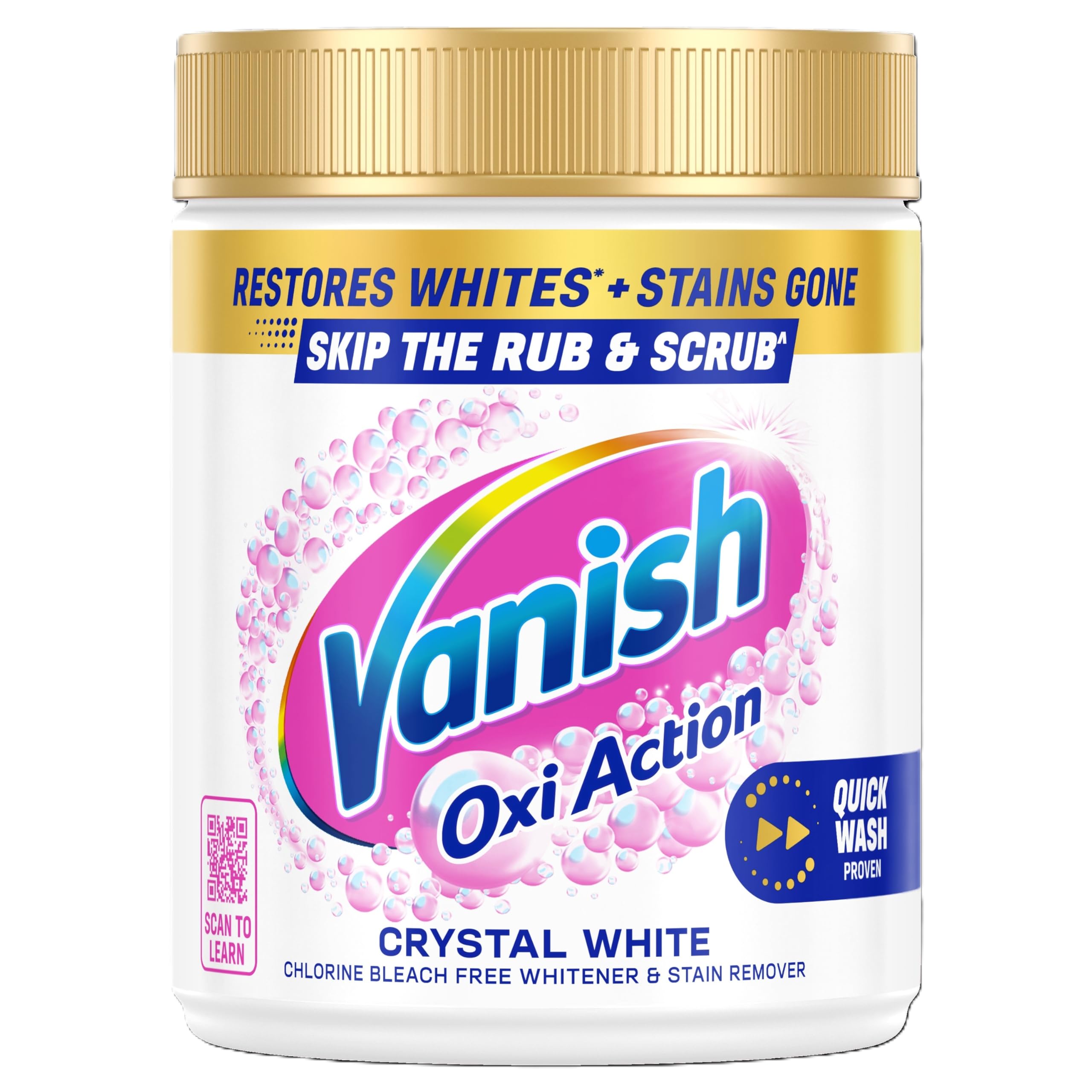 Vanish Gold Oxi Action Stain Remover & Whitening Booster Powder - 470g | Removes Tough Stains | Restores Whiteness