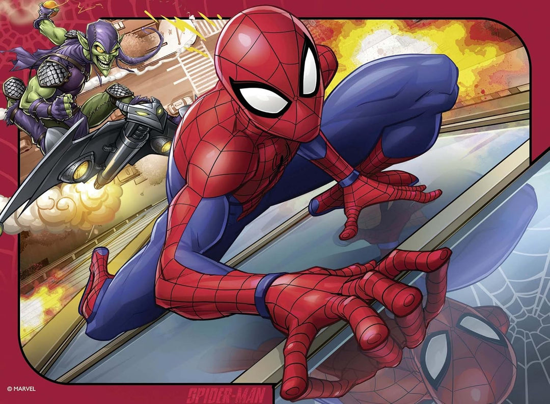 Ravensburger Marvel Spider-Man 4-in-1 Jigsaw Puzzle Set - 12, 16, 20, 24 Pieces for Kids Ages 3+