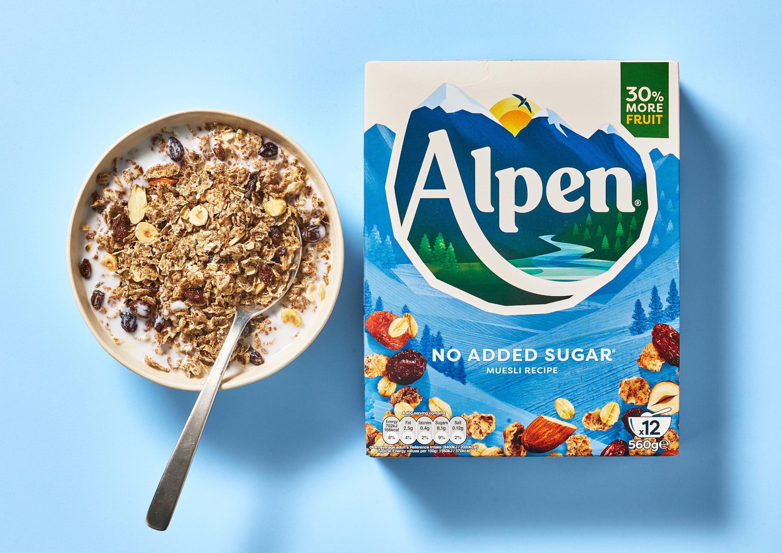 Alpen No Added Sugar Muesli, High in Fibre, Vegetarian Breakfast Cereal 3