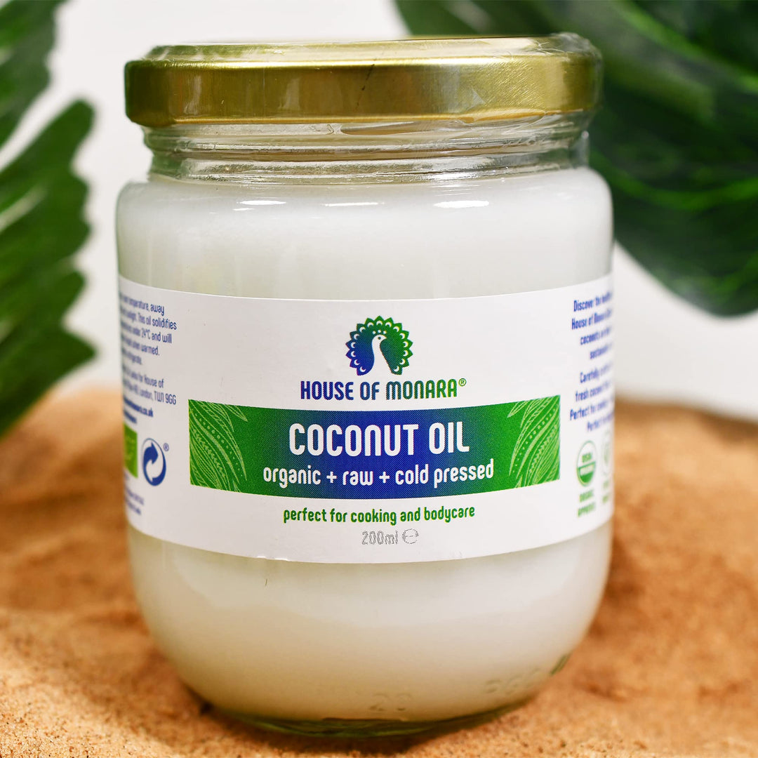 House of Monara Organic Extra Virgin Coconut Oil - Cold Pressed (200 ml)