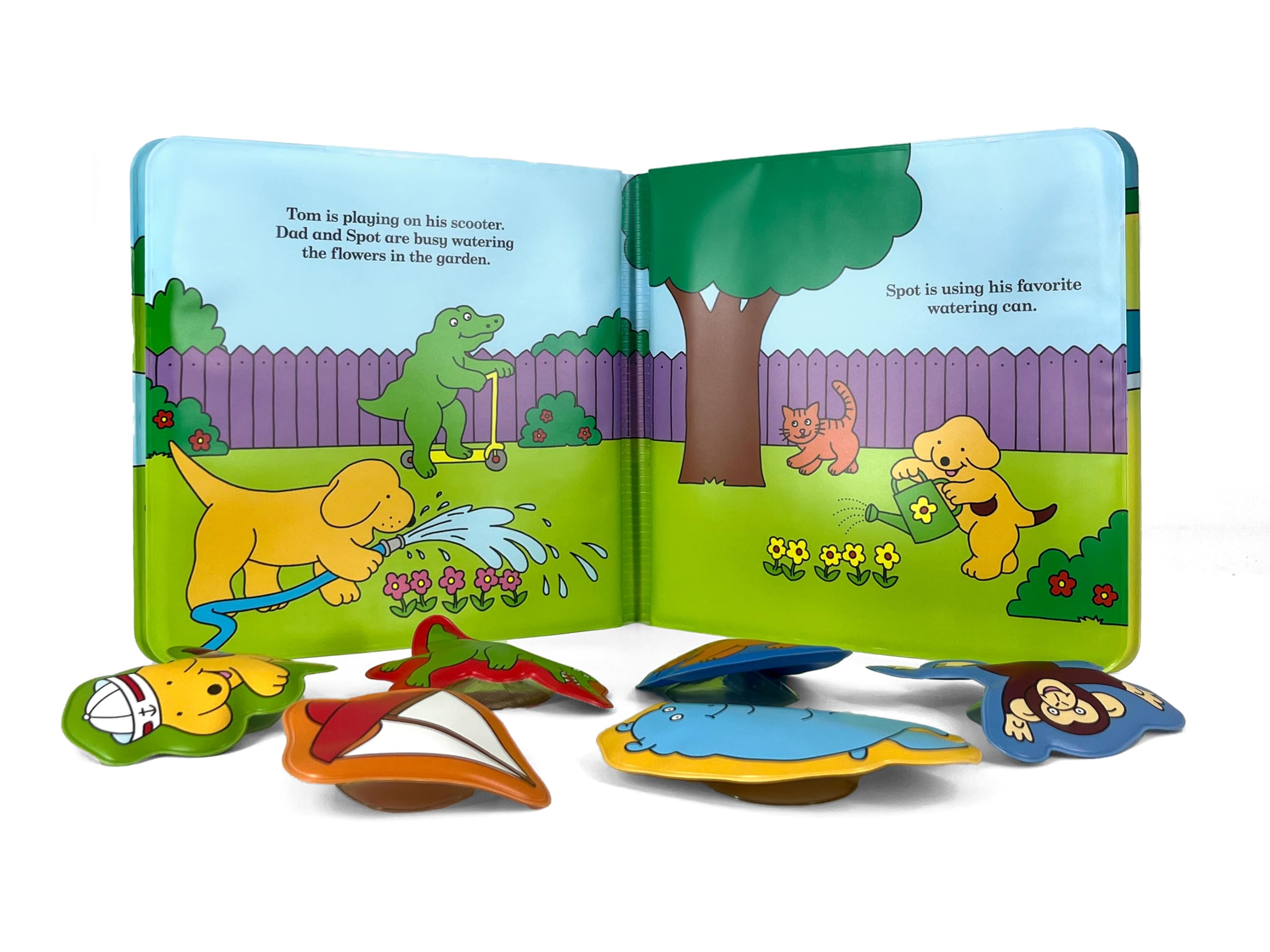 Phidal Fun with Spot! Bath Time Books Activity Book | Includes 6 Padded Suction Cups & Mesh Bag | Ages 2+ 4