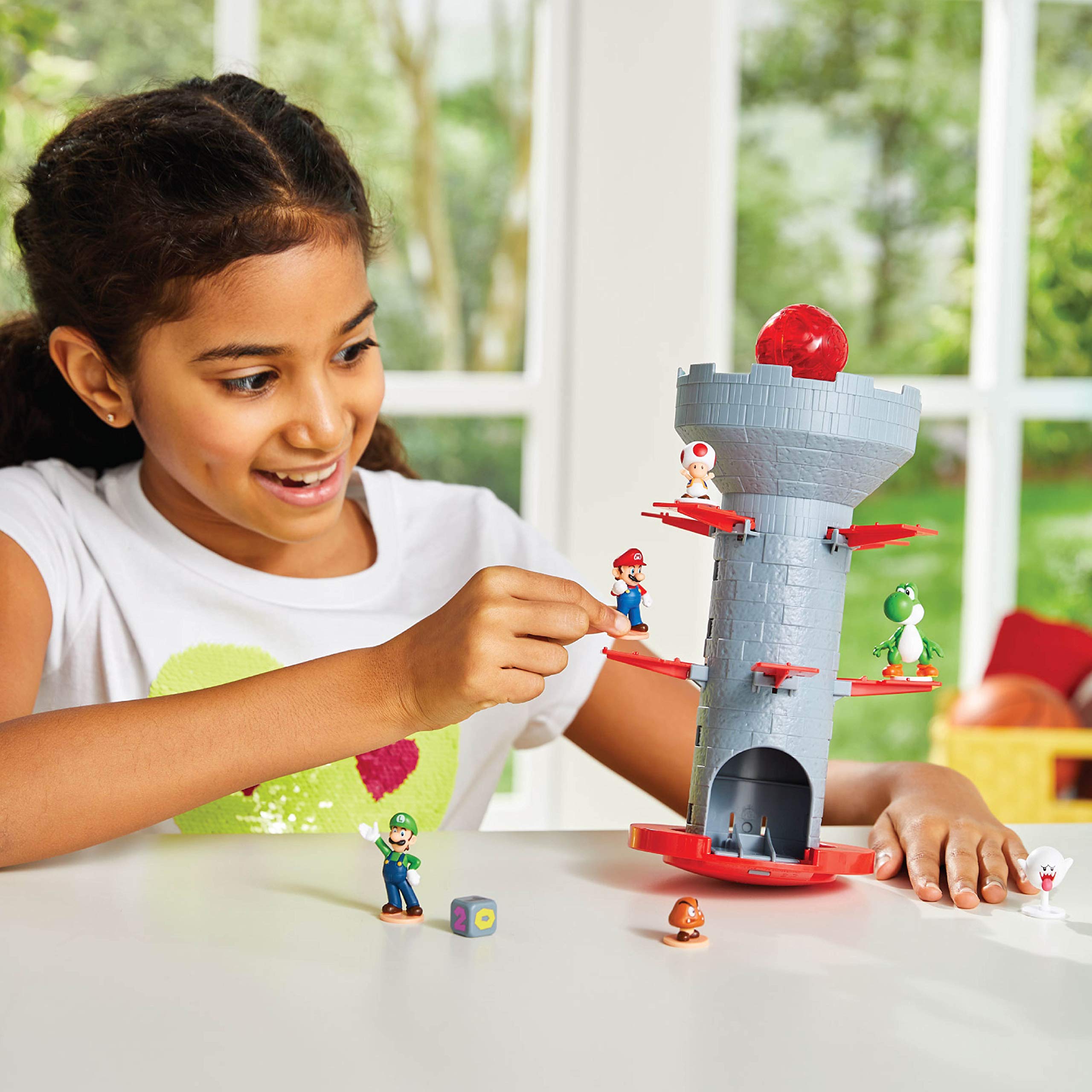 EPOCH Super Mario Blow Up! Shaky Tower Stacking Game | 7 Character Figures | Ages 4+ 4