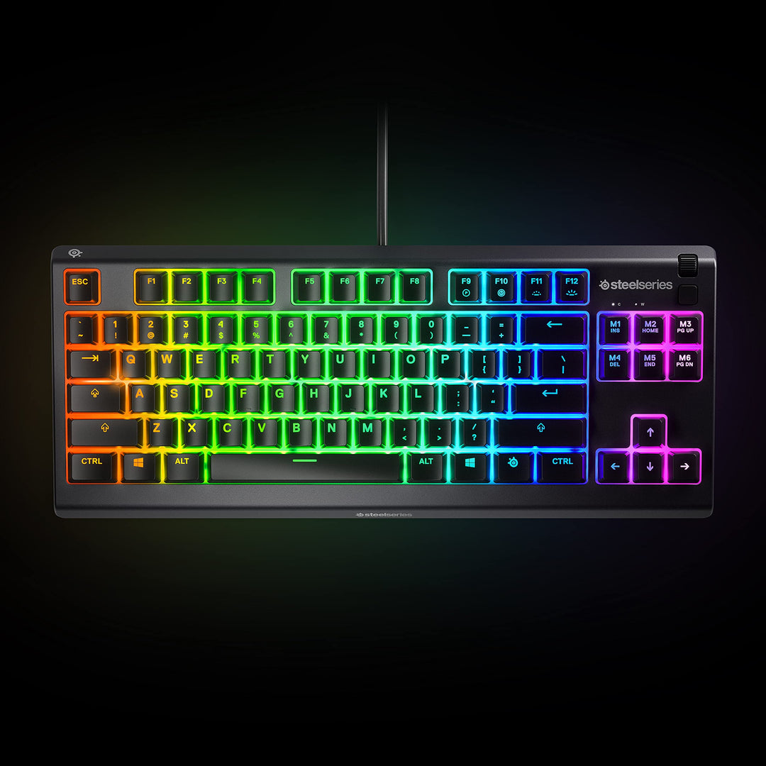 SteelSeries Apex 3 TKL RGB Gaming Keyboard - Tenkeyless Compact Design - IP32 Water & Dust Resistant - English QWERTY - Black