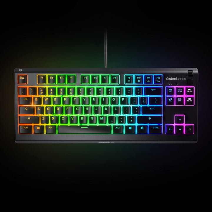 SteelSeries Apex 3 TKL RGB Gaming Keyboard - Tenkeyless Compact Design - IP32 Water & Dust Resistant - English QWERTY - Black
