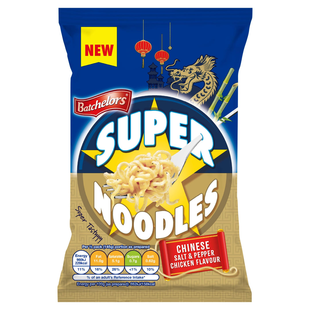 Batchelors Super Noodles Chinese Salt & Pepper Chicken Flavour Instant Snack