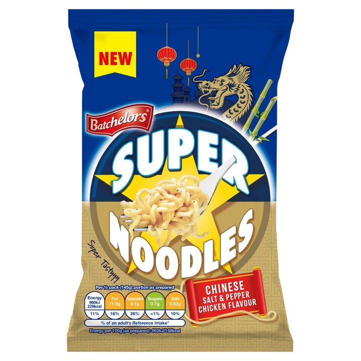 Batchelors Super Noodles Chinese Salt & Pepper Chicken Flavour Instant Snack