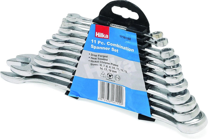 Hilka - 17161102 Combination Spanner Set Metric, 11-Piece Hand Tools