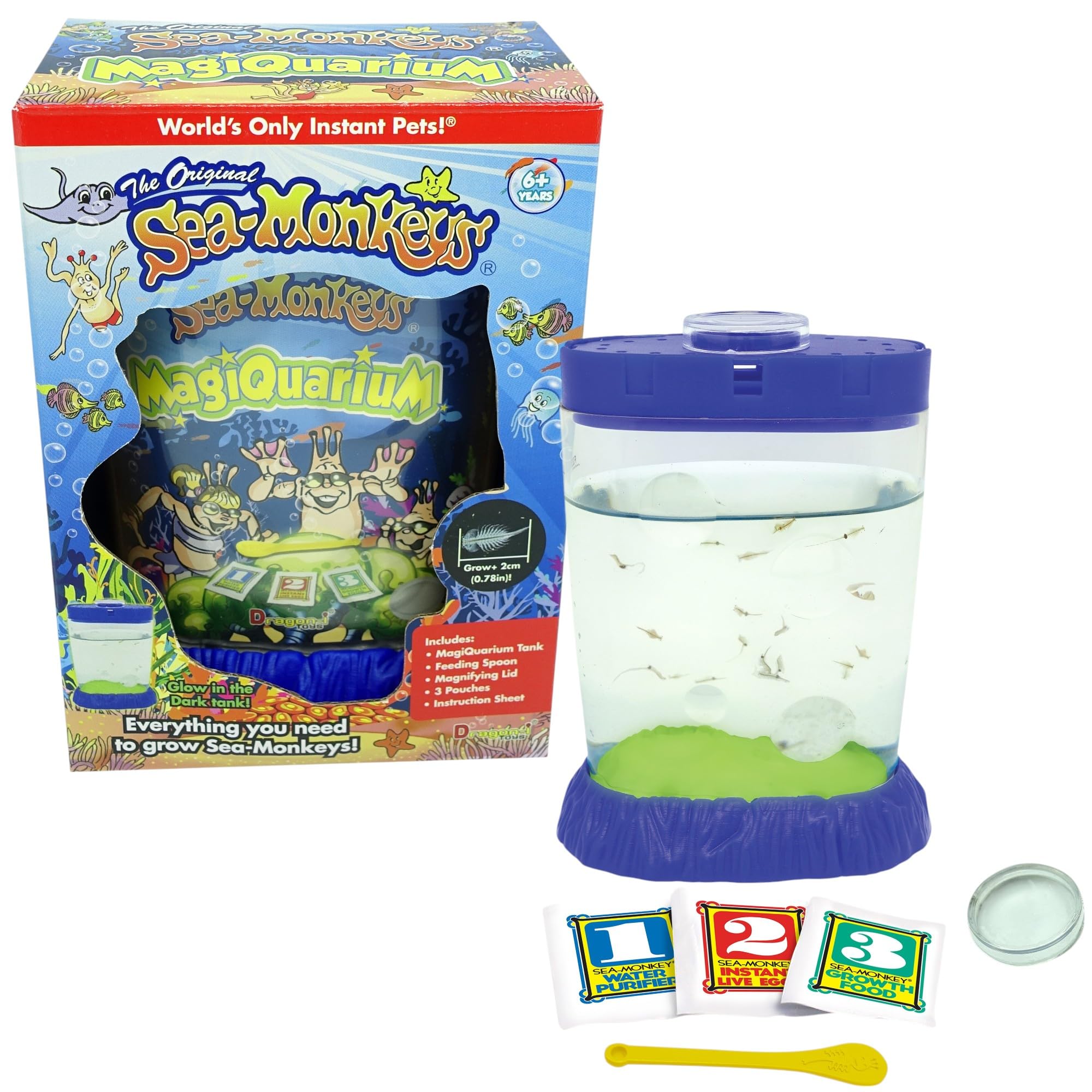 Sea Monkeys Glow in the Dark Magiquarium - Educational Science Kit for Kids 6+ 7