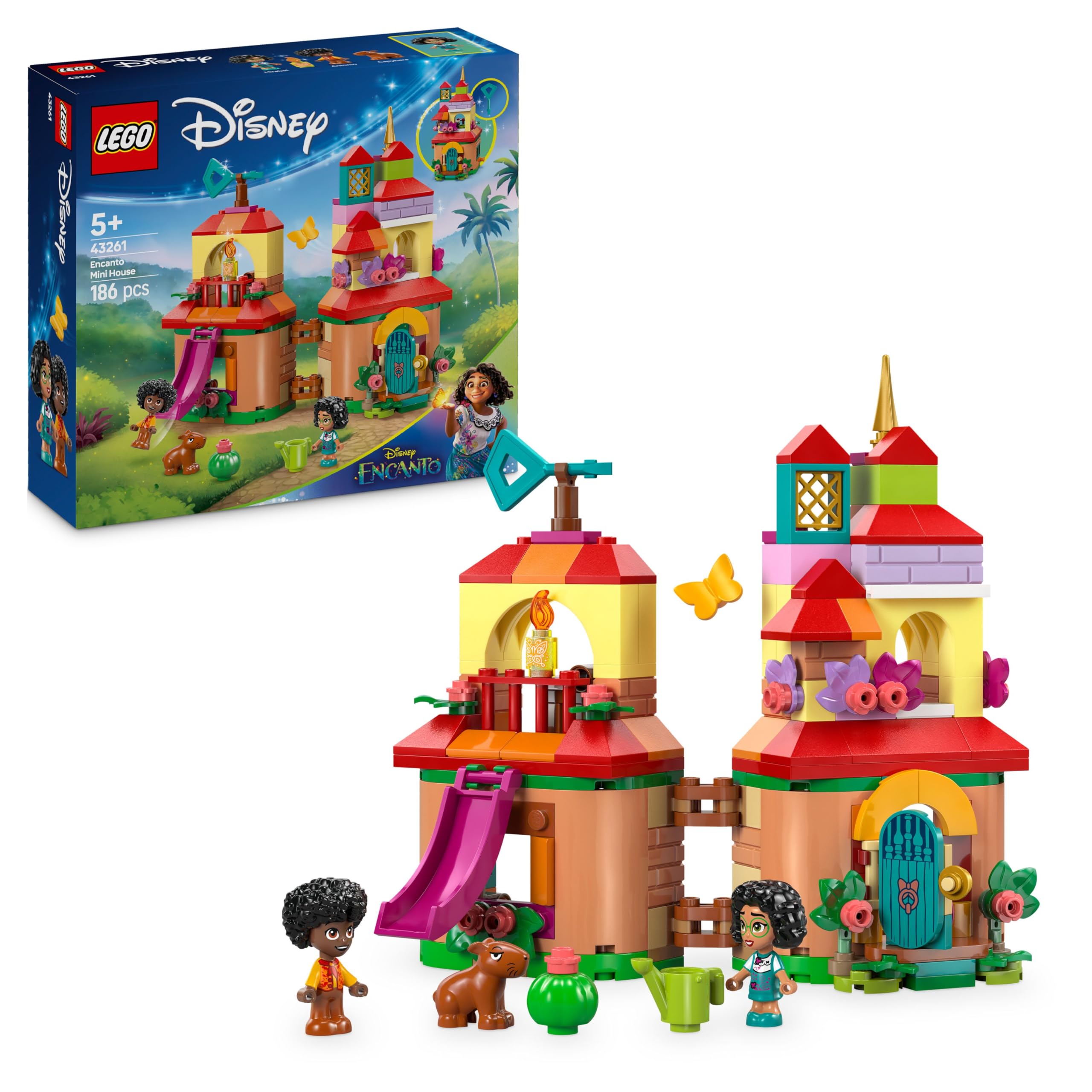 LEGO ǀ Disney Encanto Mini House Building Toy - 186-Piece Playset with Mirabel, Antonio & Capybara Figures 1