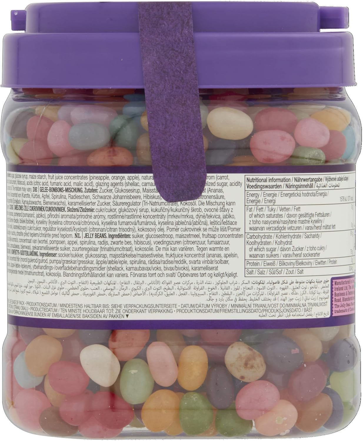 The Jelly Bean Factory Huge Flavours, 1.4kg Gourmet Jelly Beans Jar 10